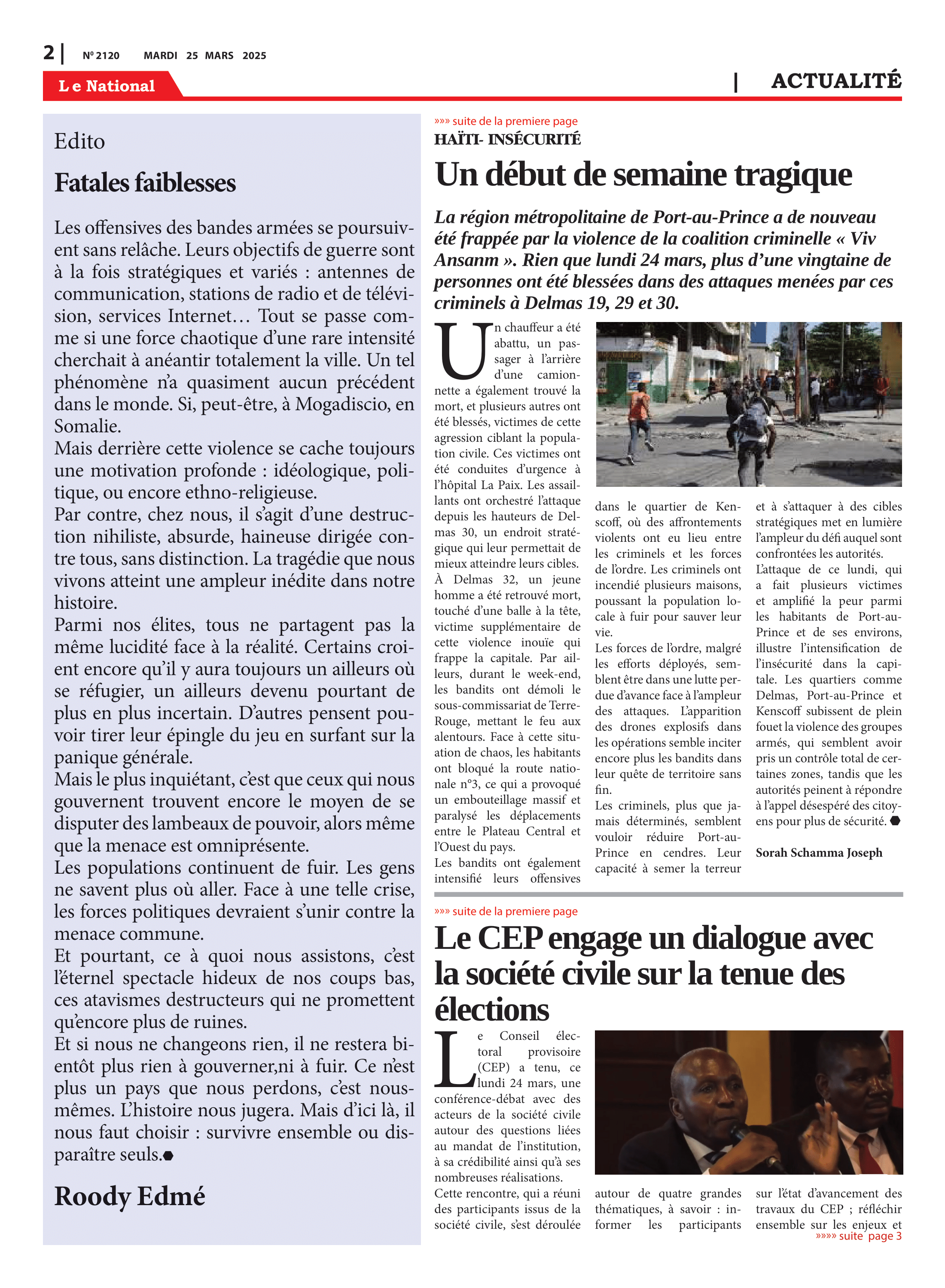 Page 2 de l'édition 2120