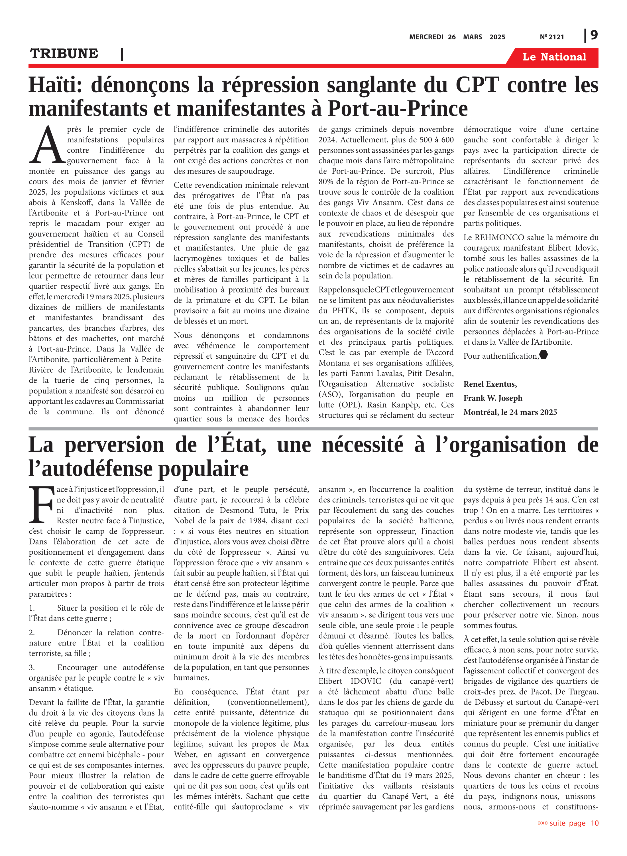 Page 9 de l'édition 2121