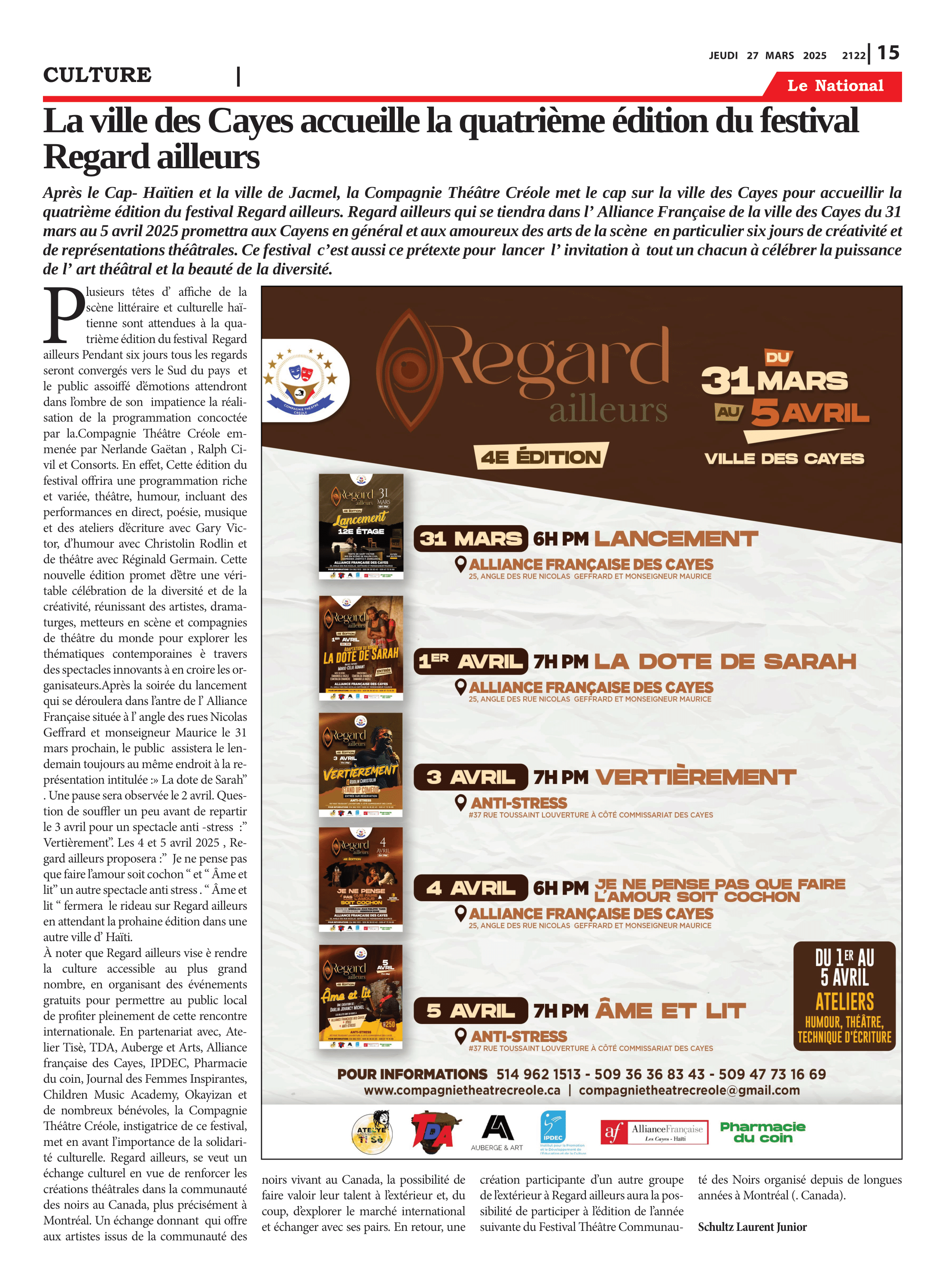 Page 15 de l'édition 2122