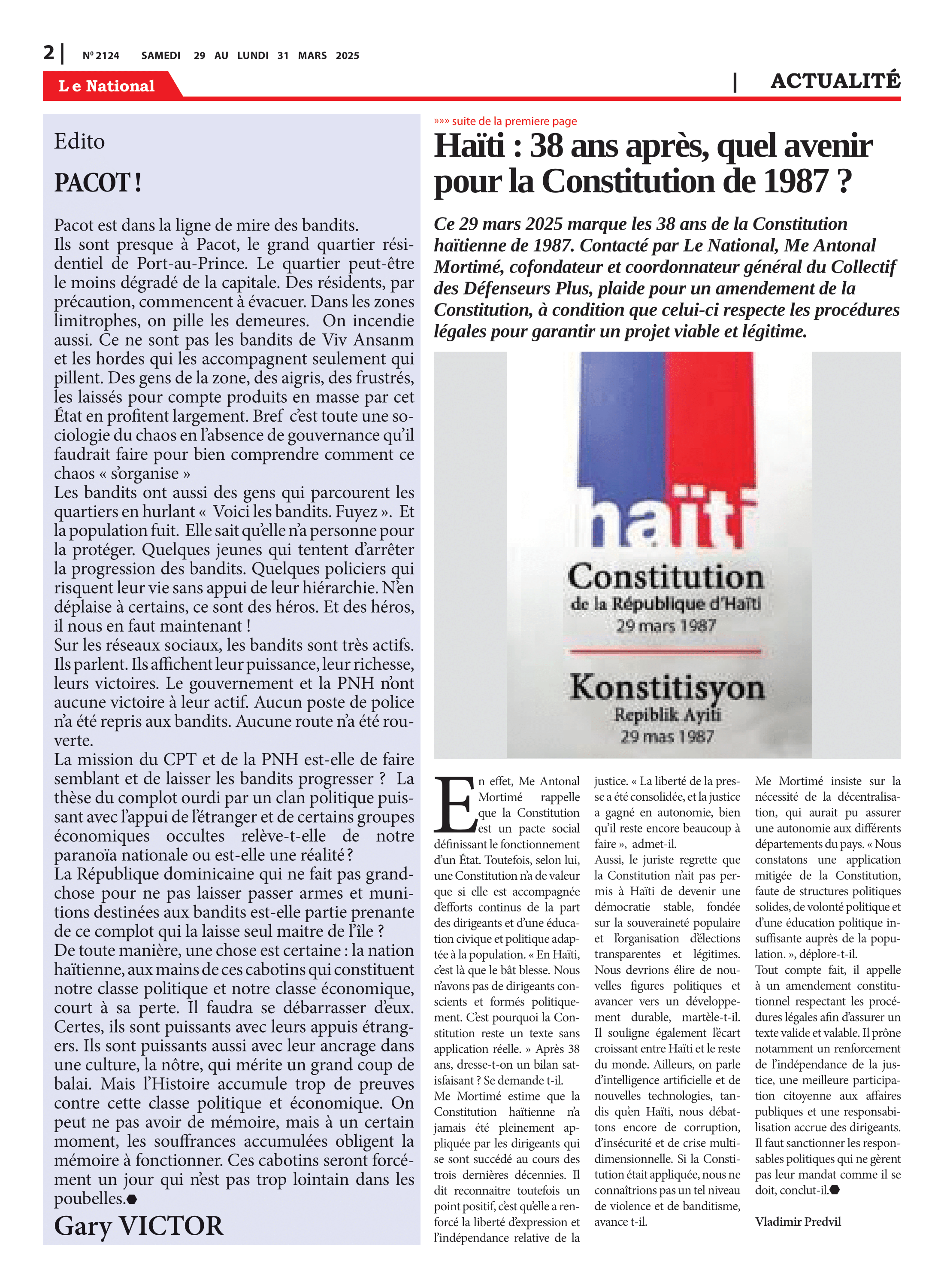Page 2 de l'édition 2124