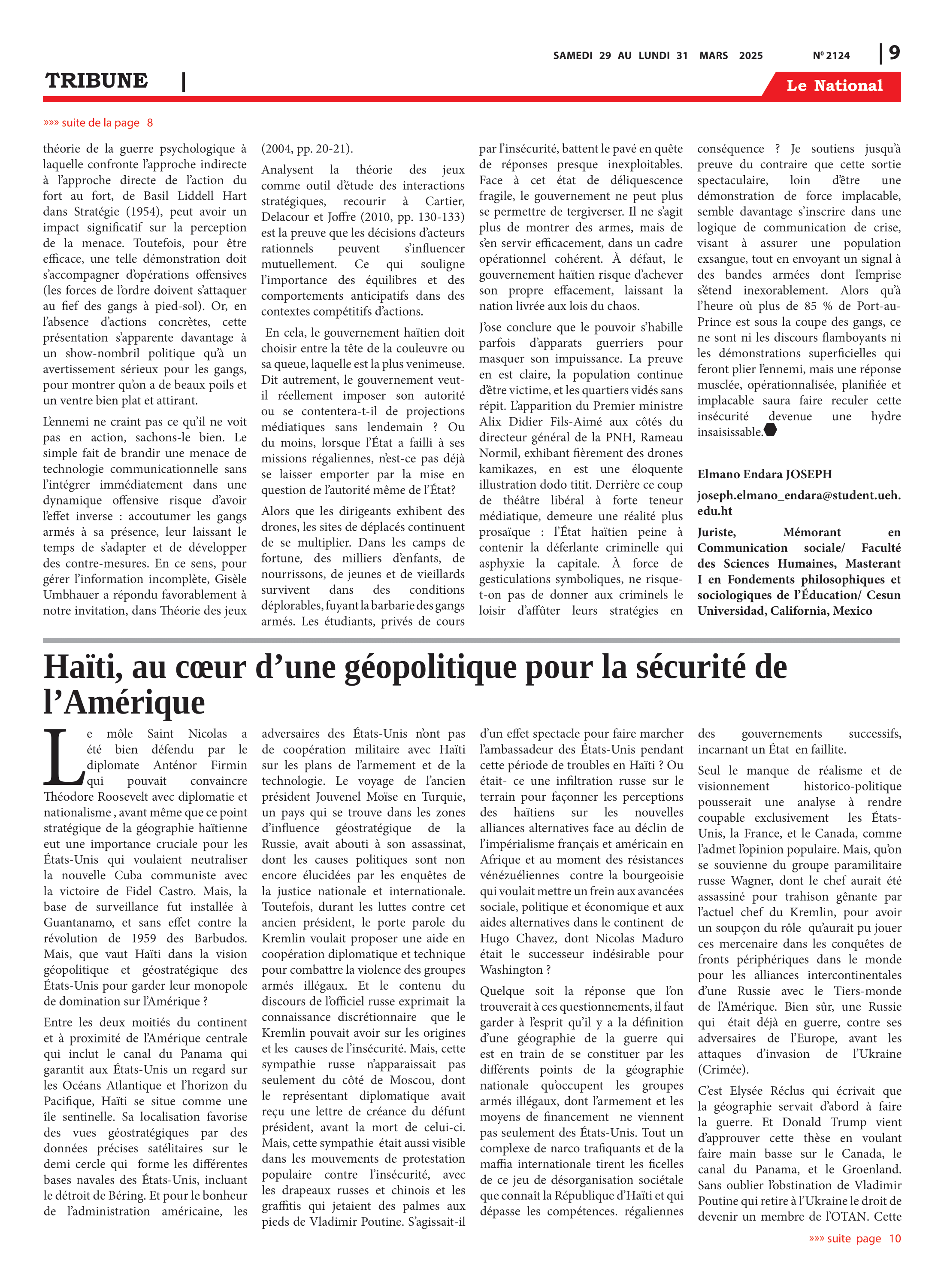 Page 9 de l'édition 2124