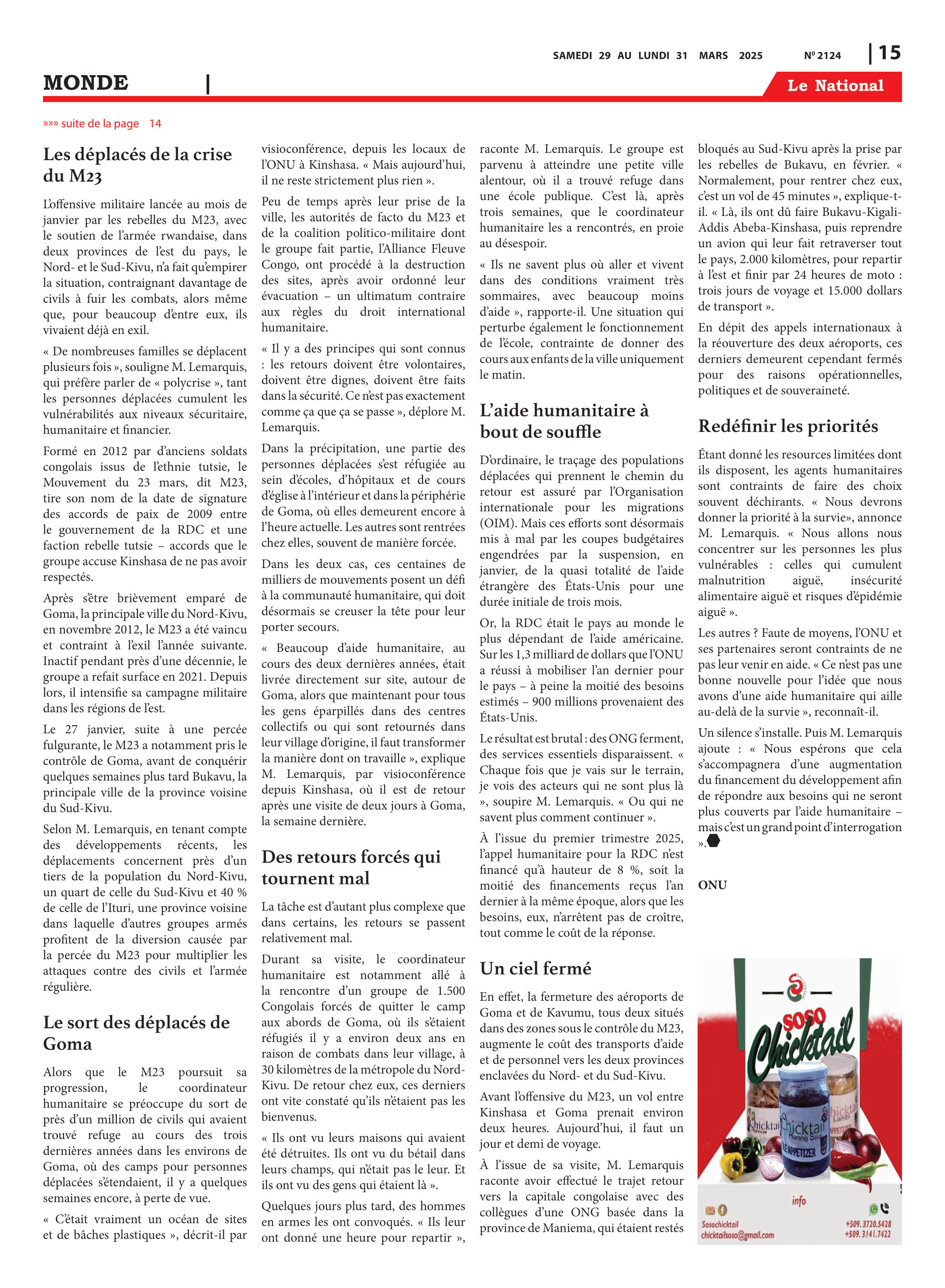 Page 15 de l'édition 2124