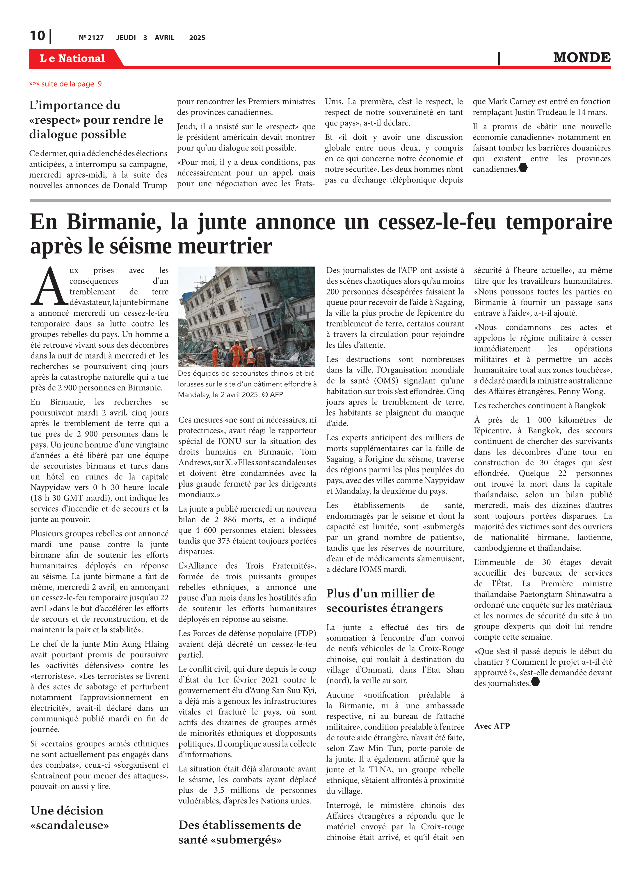Page 10 de l'édition 2127
