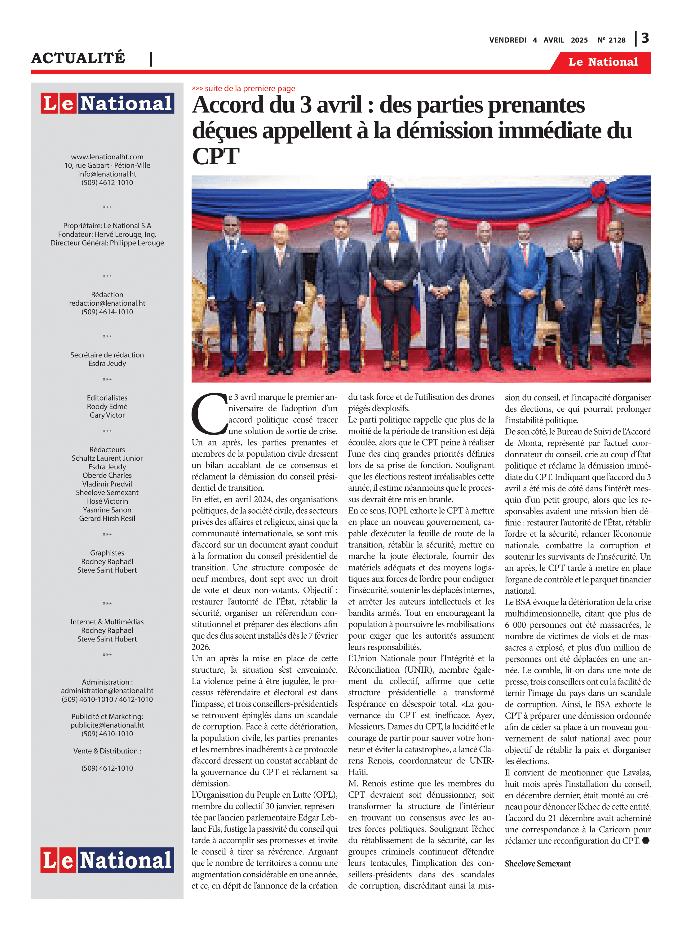 Page 3 de l'édition 2128
