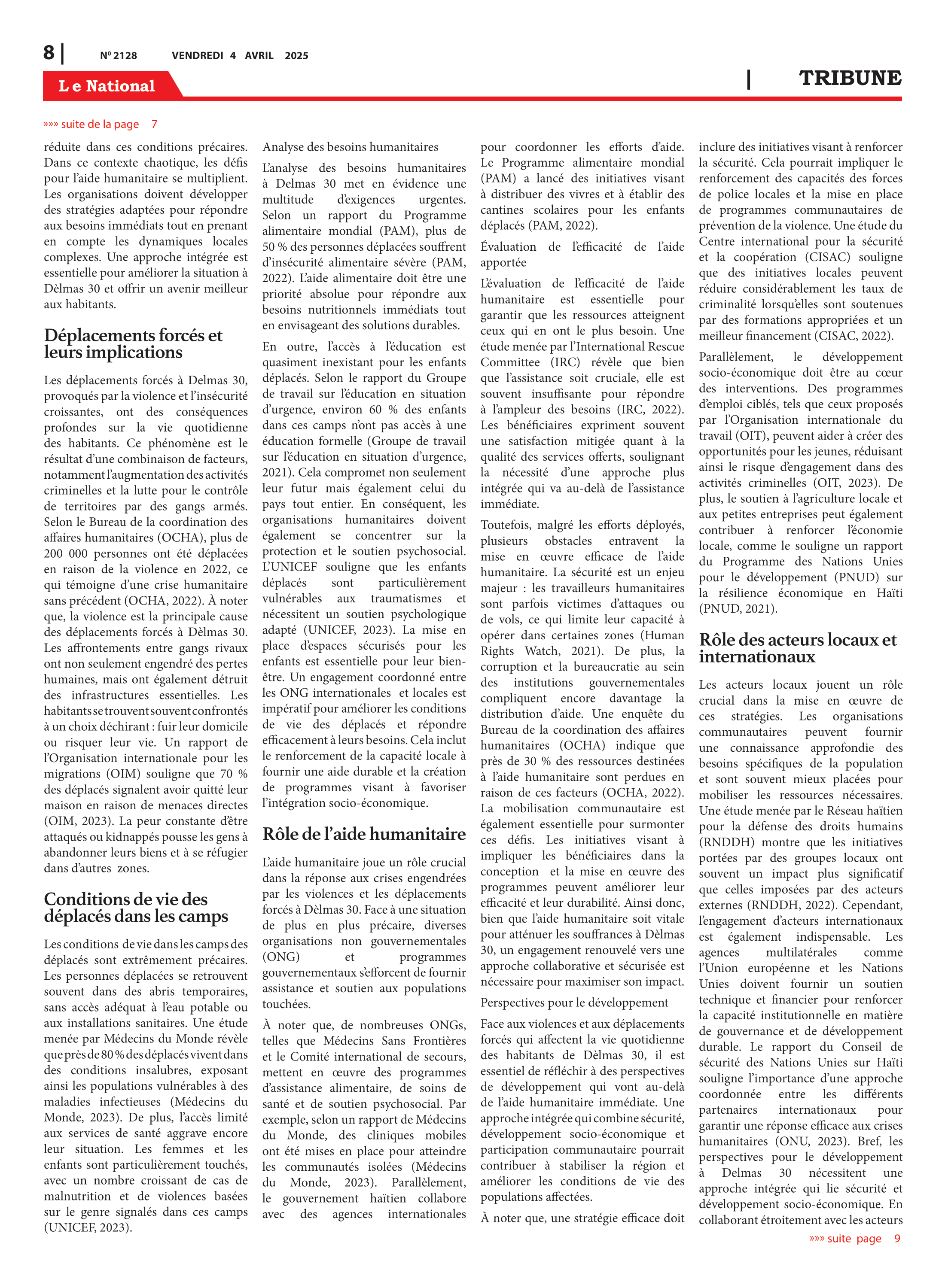 Page 8 de l'édition 2128