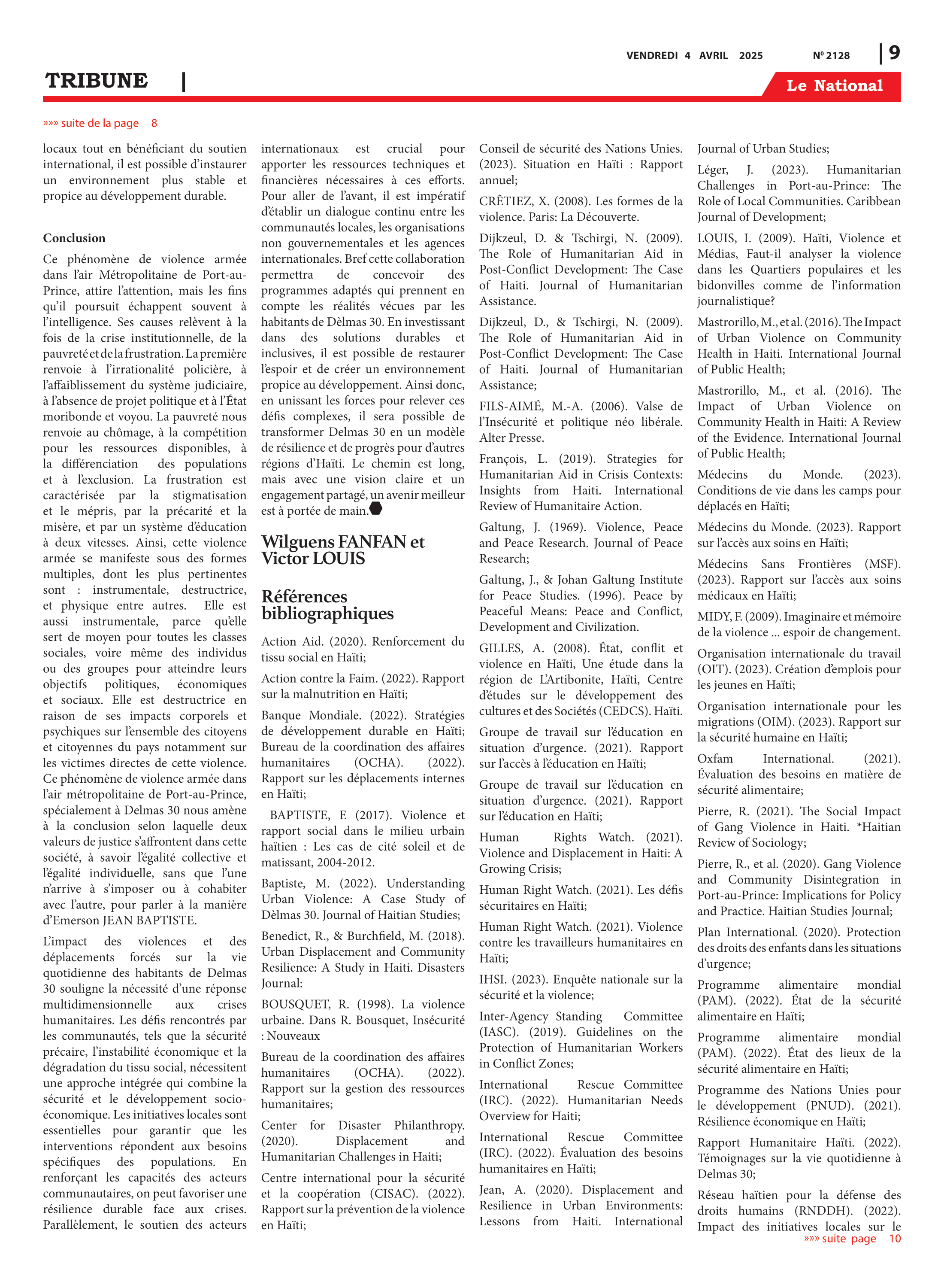 Page 9 de l'édition 2128