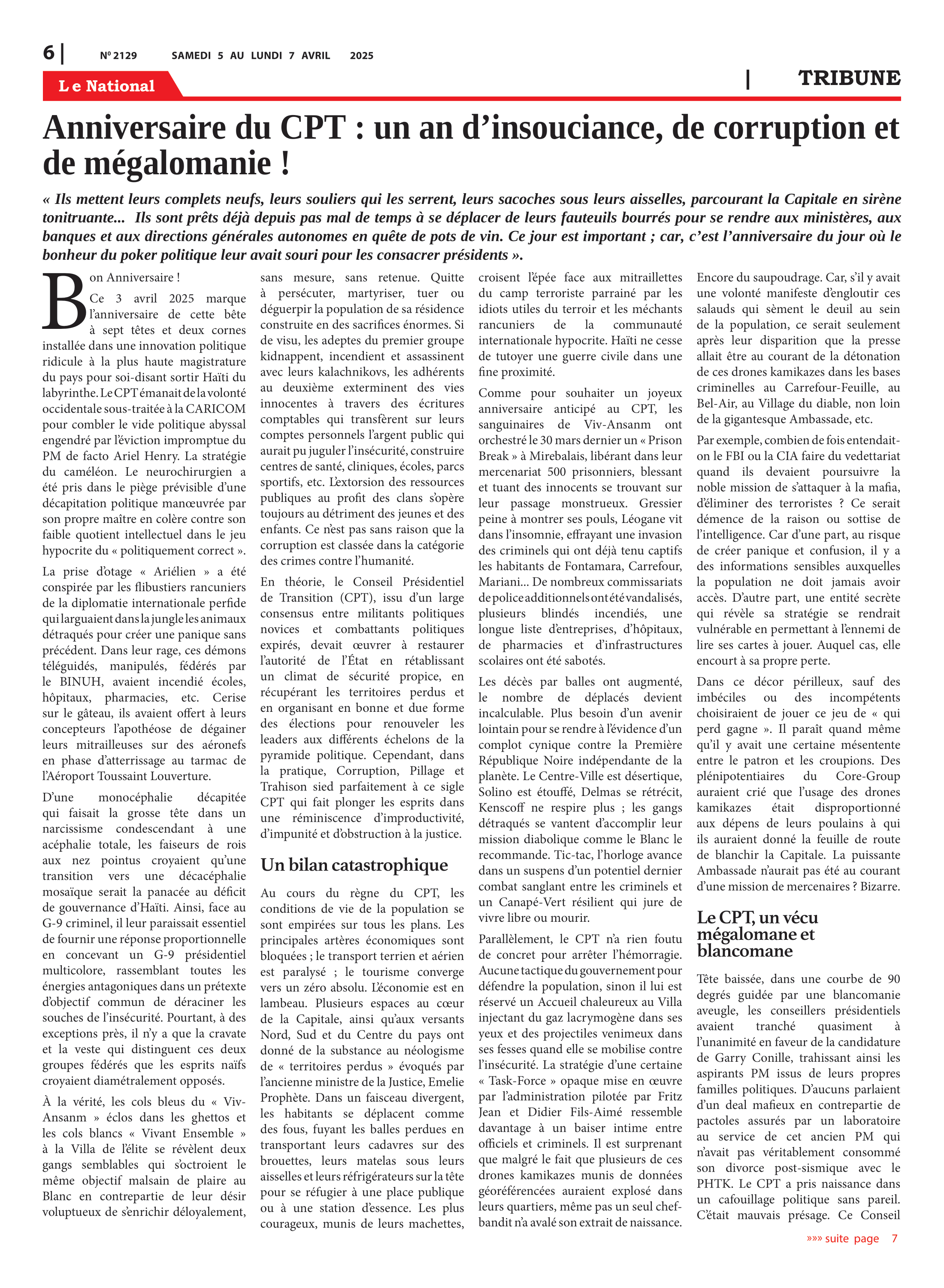 Page 6 de l'édition 2129