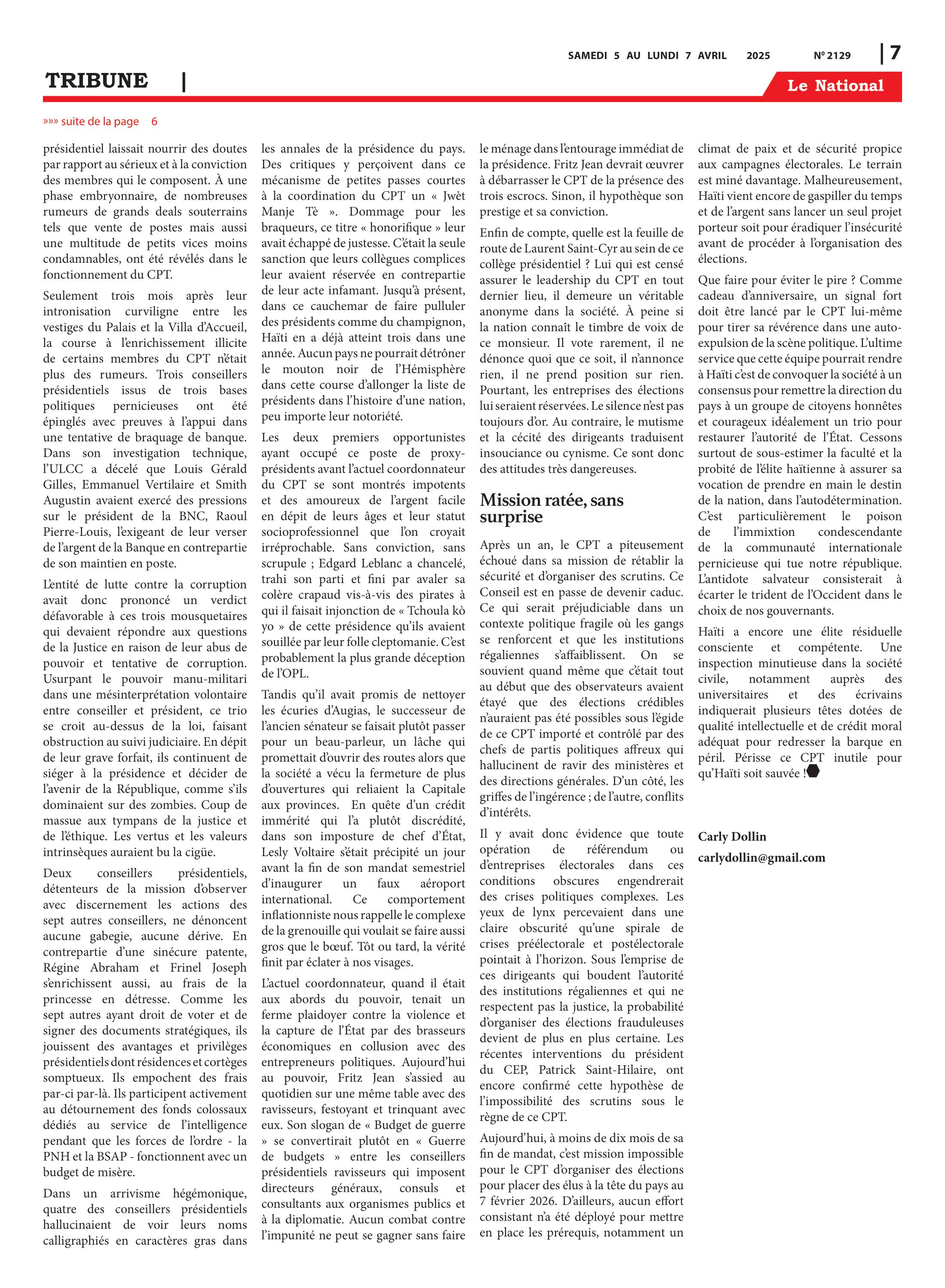 Page 7 de l'édition 2129