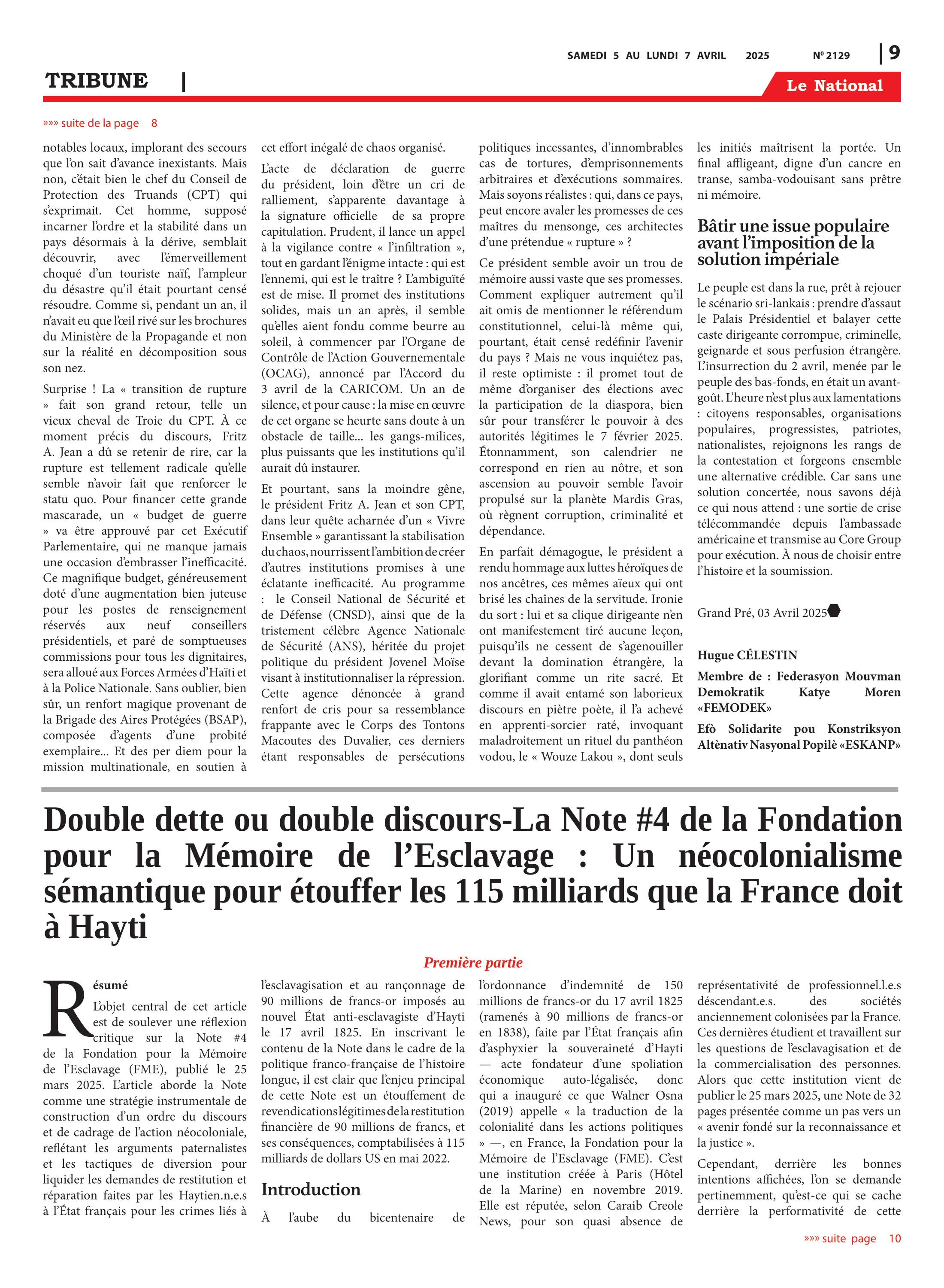 Page 9 de l'édition 2129