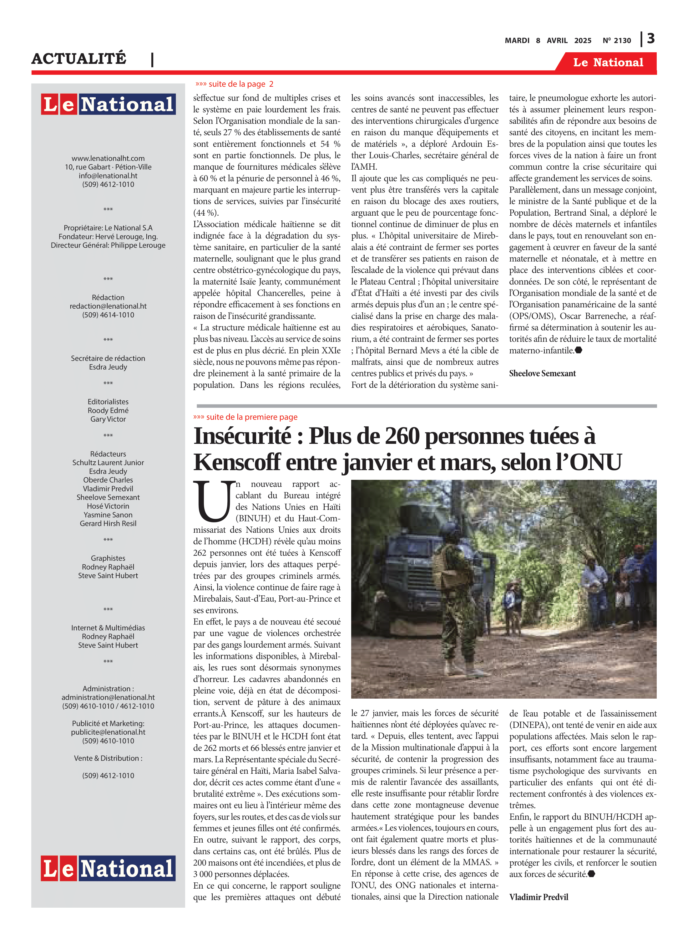 Page 3 de l'édition 2130