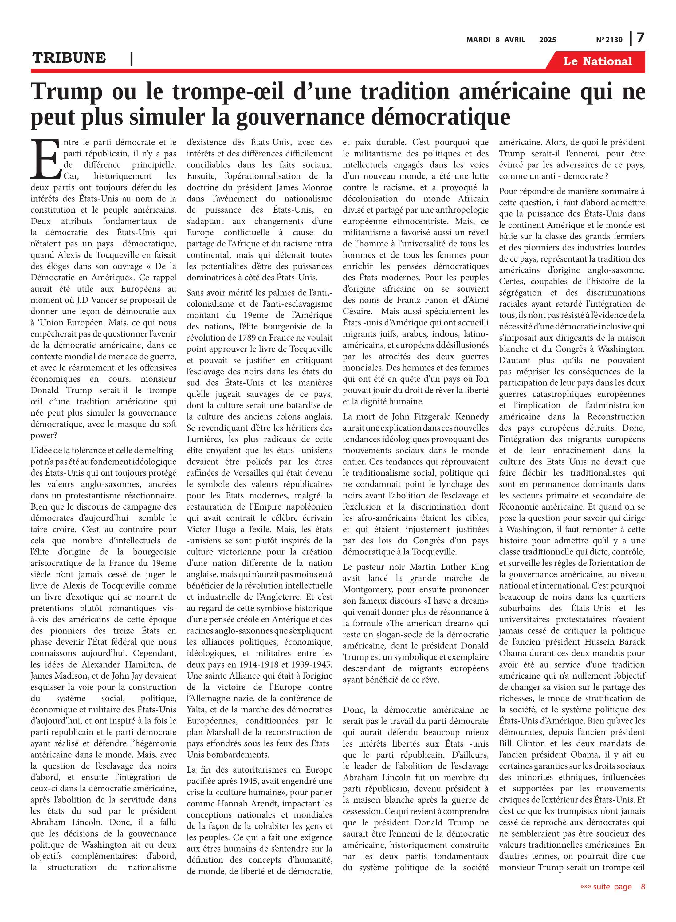 Page 7 de l'édition 2130