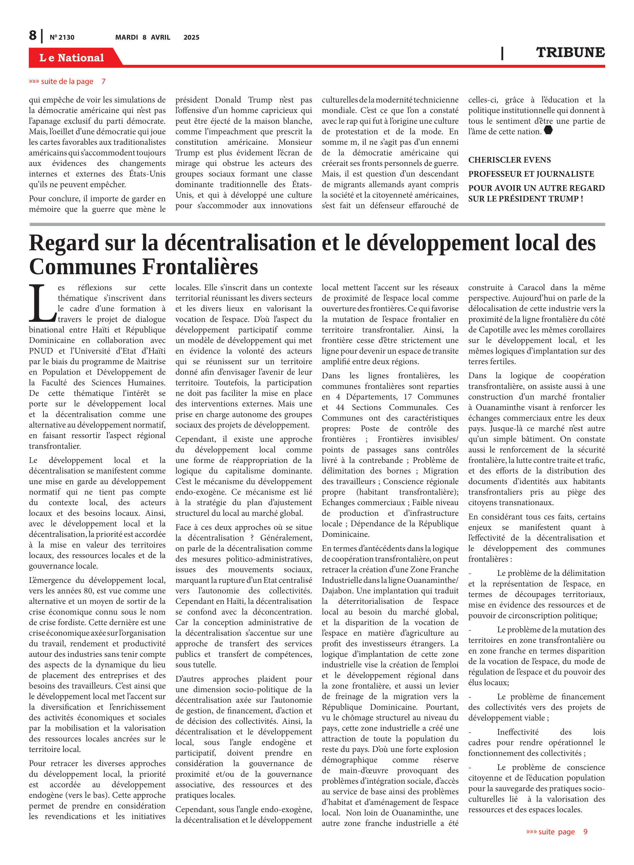 Page 8 de l'édition 2130