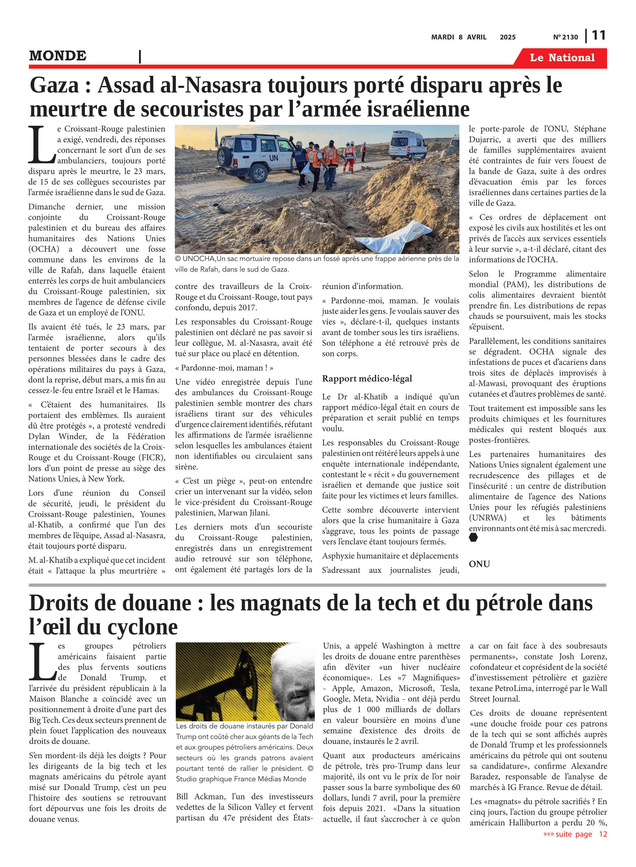 Page 11 de l'édition 2130