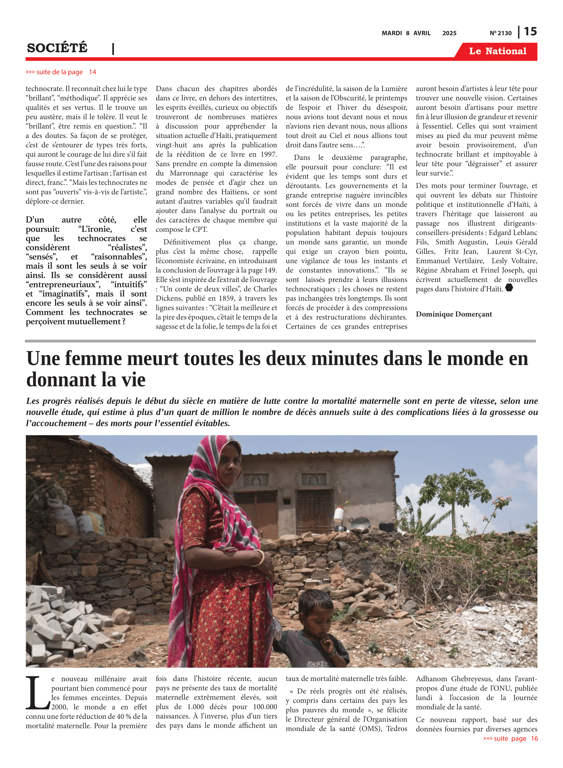 Page 15 de l'édition 2130