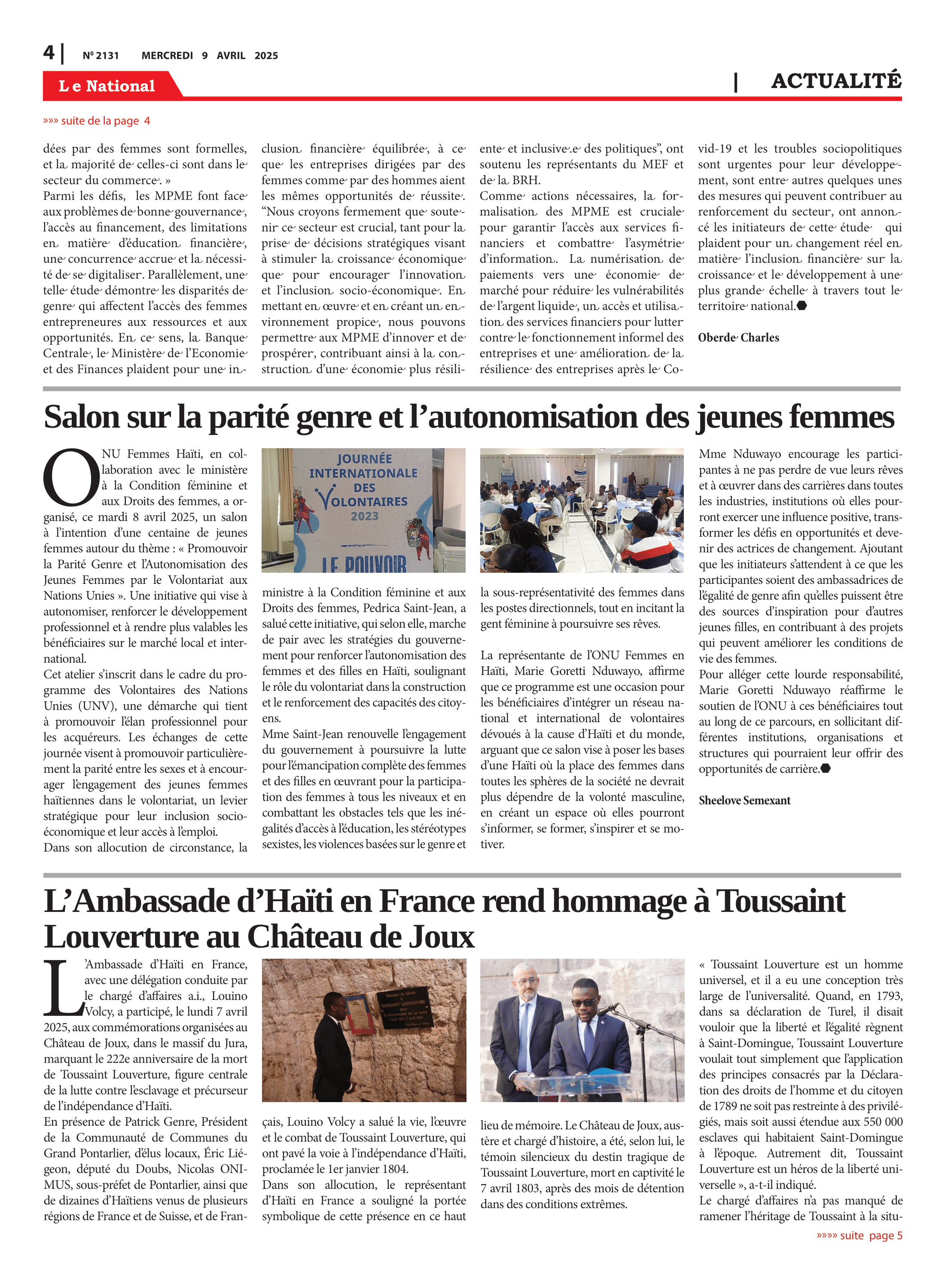 Page 4 de l'édition 2131