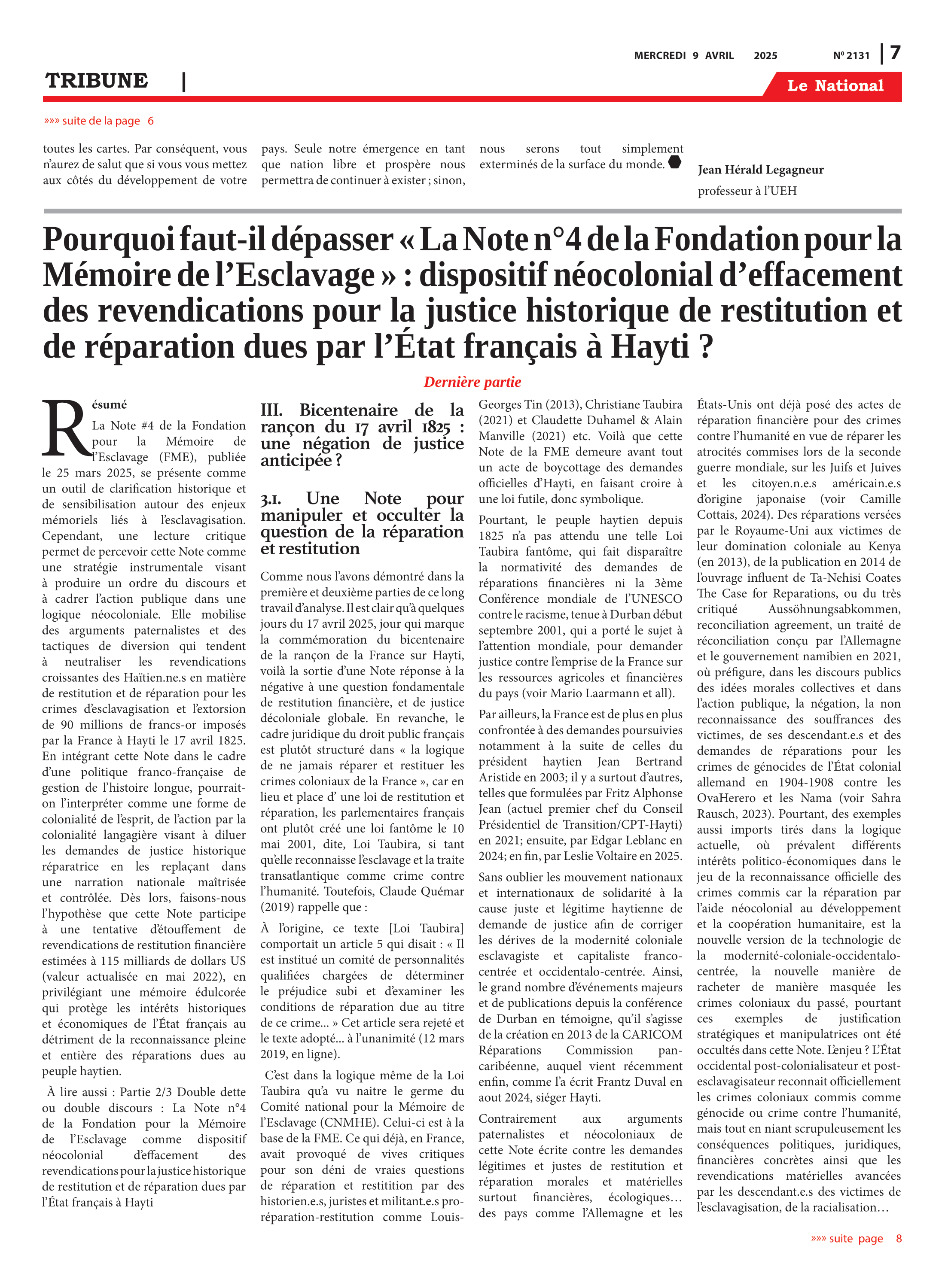 Page 7 de l'édition 2131