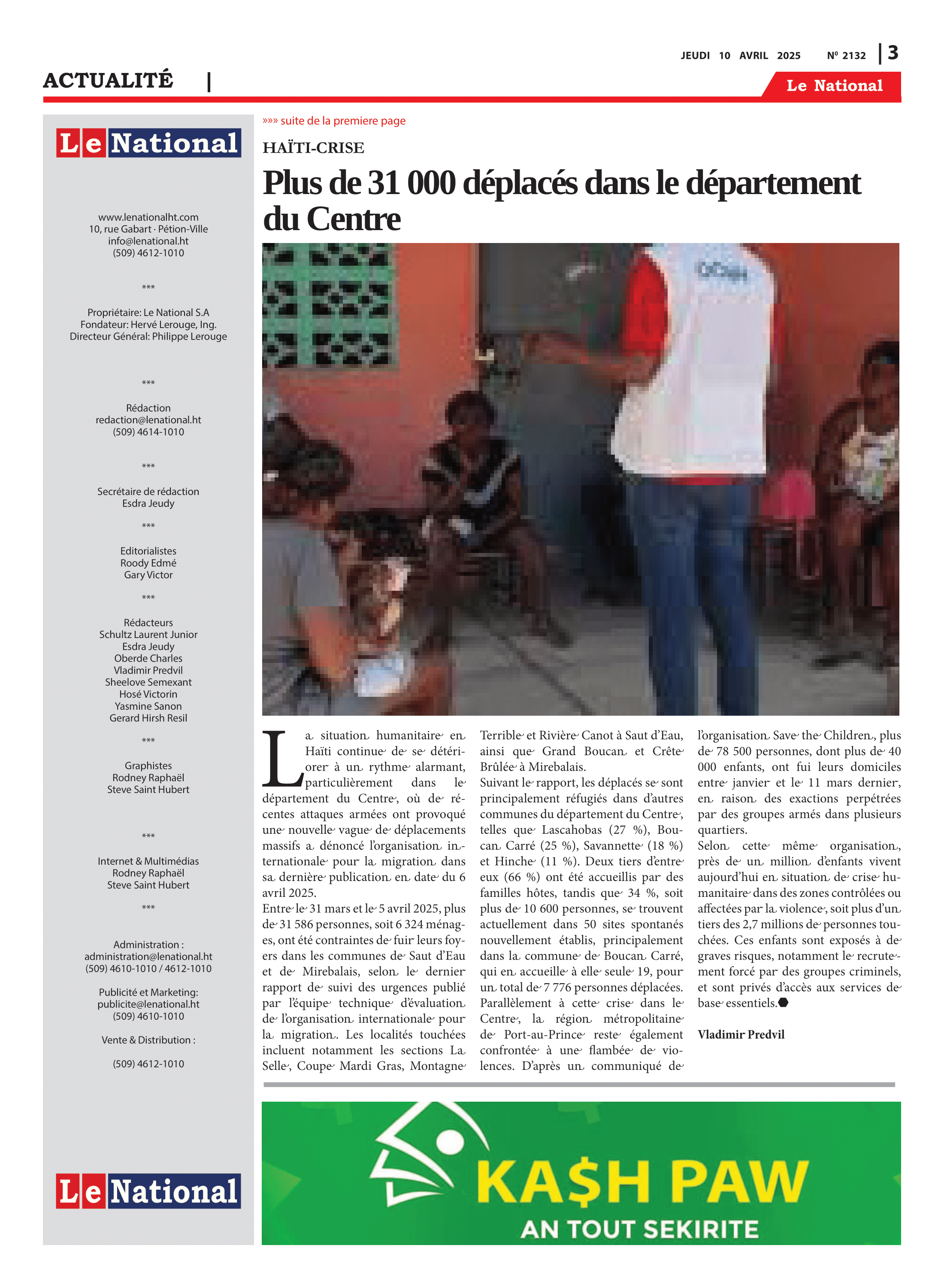 Page 3 de l'édition 2132