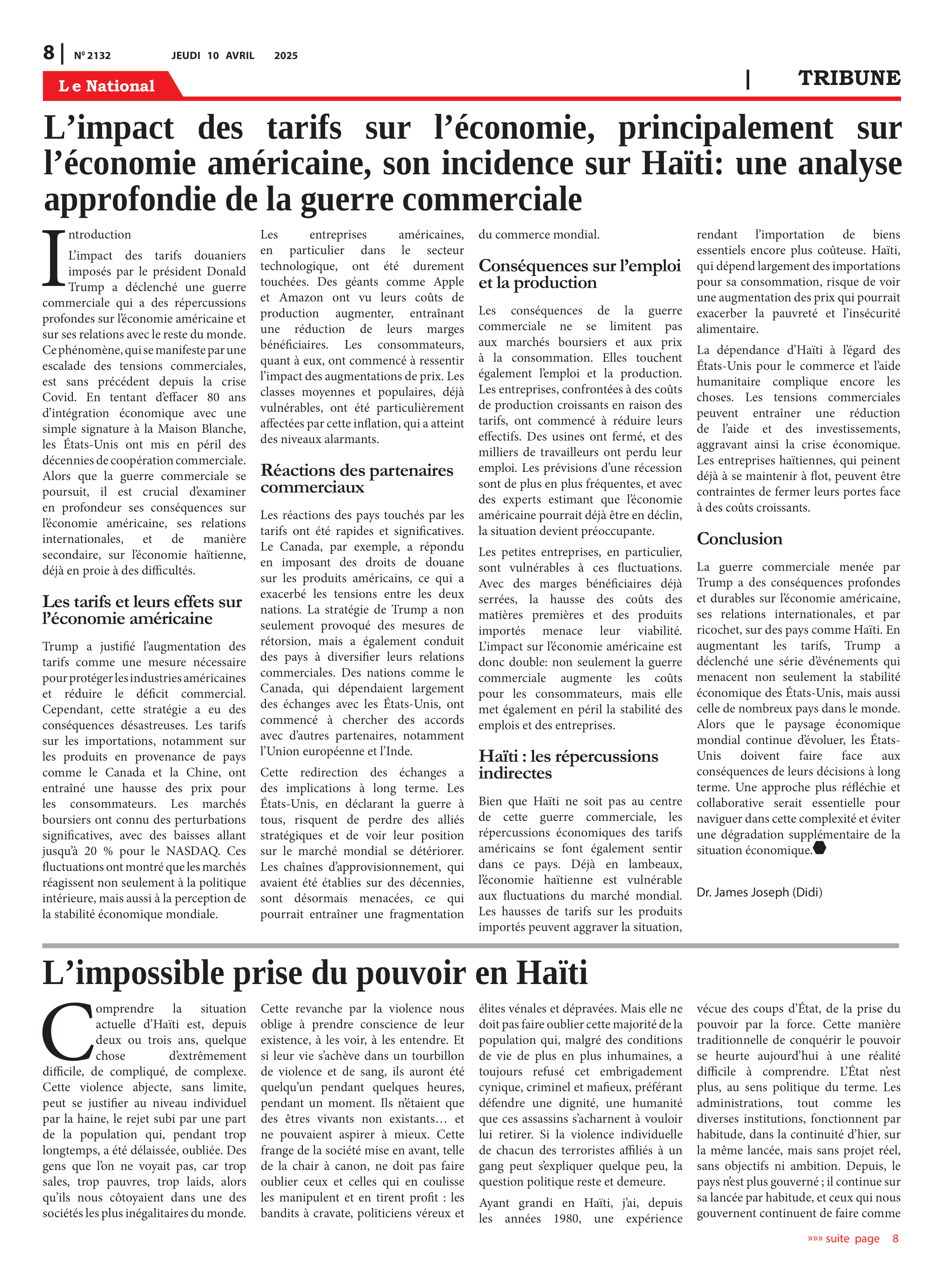 Page 8 de l'édition 2132