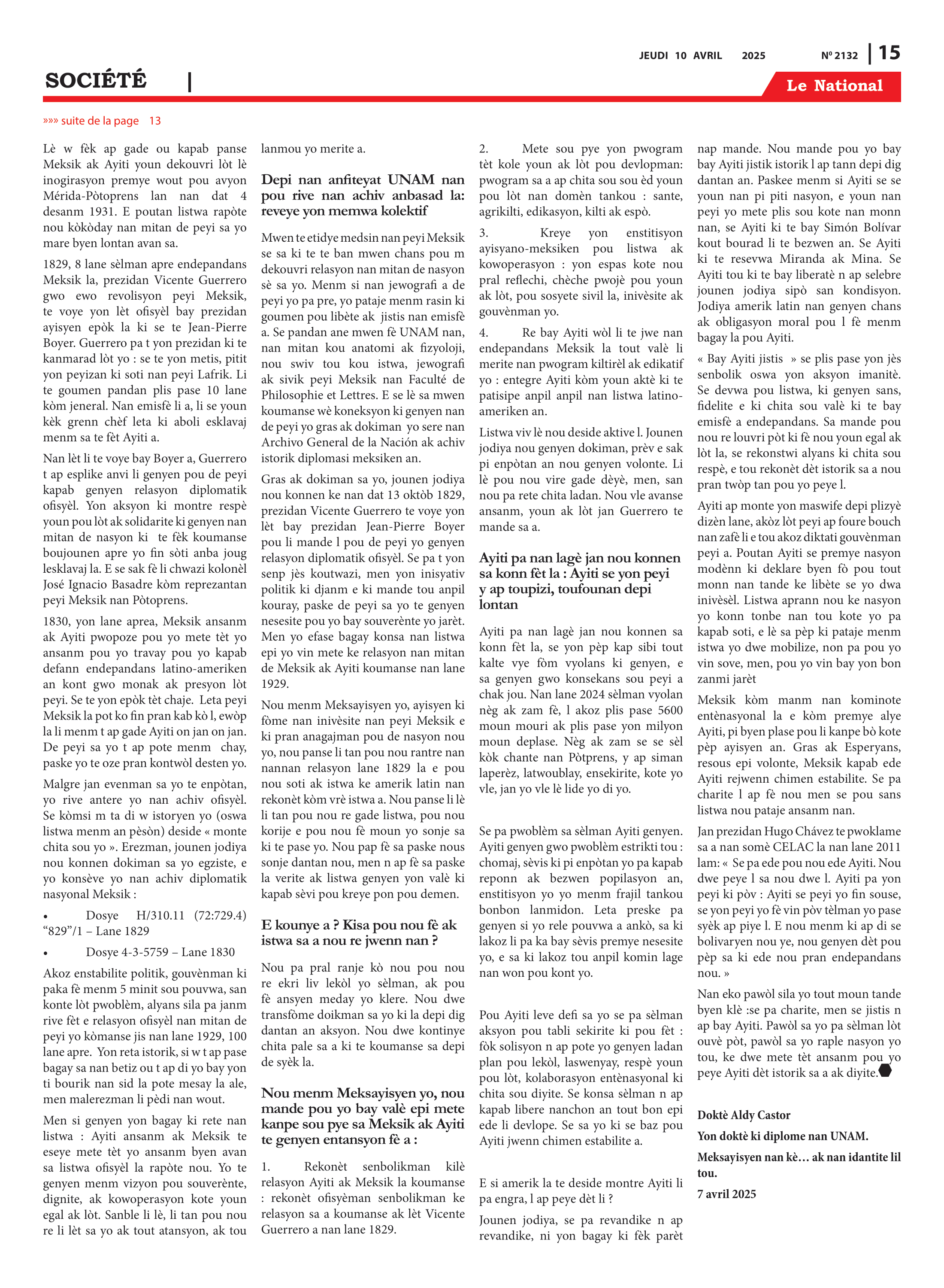 Page 15 de l'édition 2132