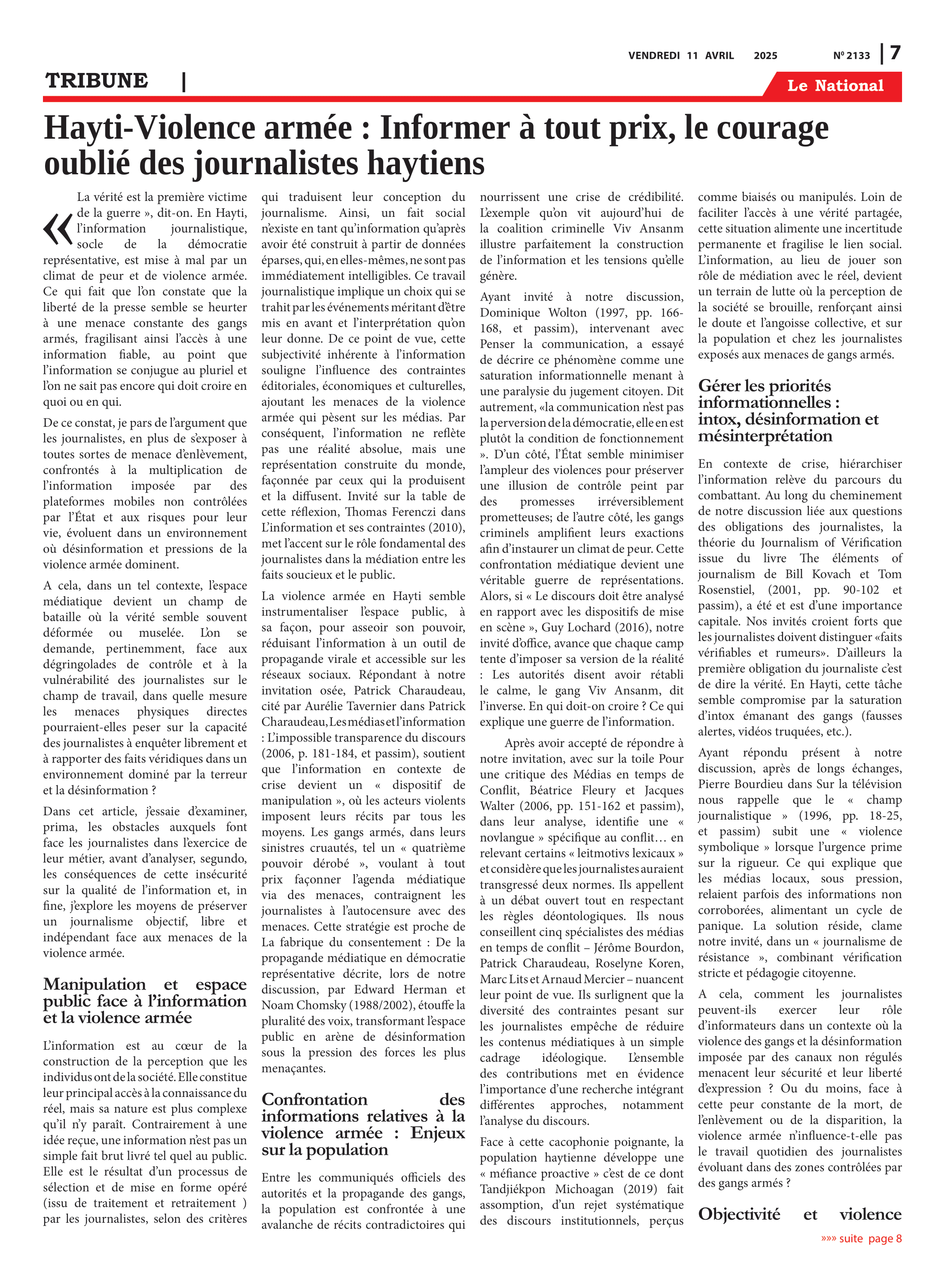 Page 7 de l'édition 2133