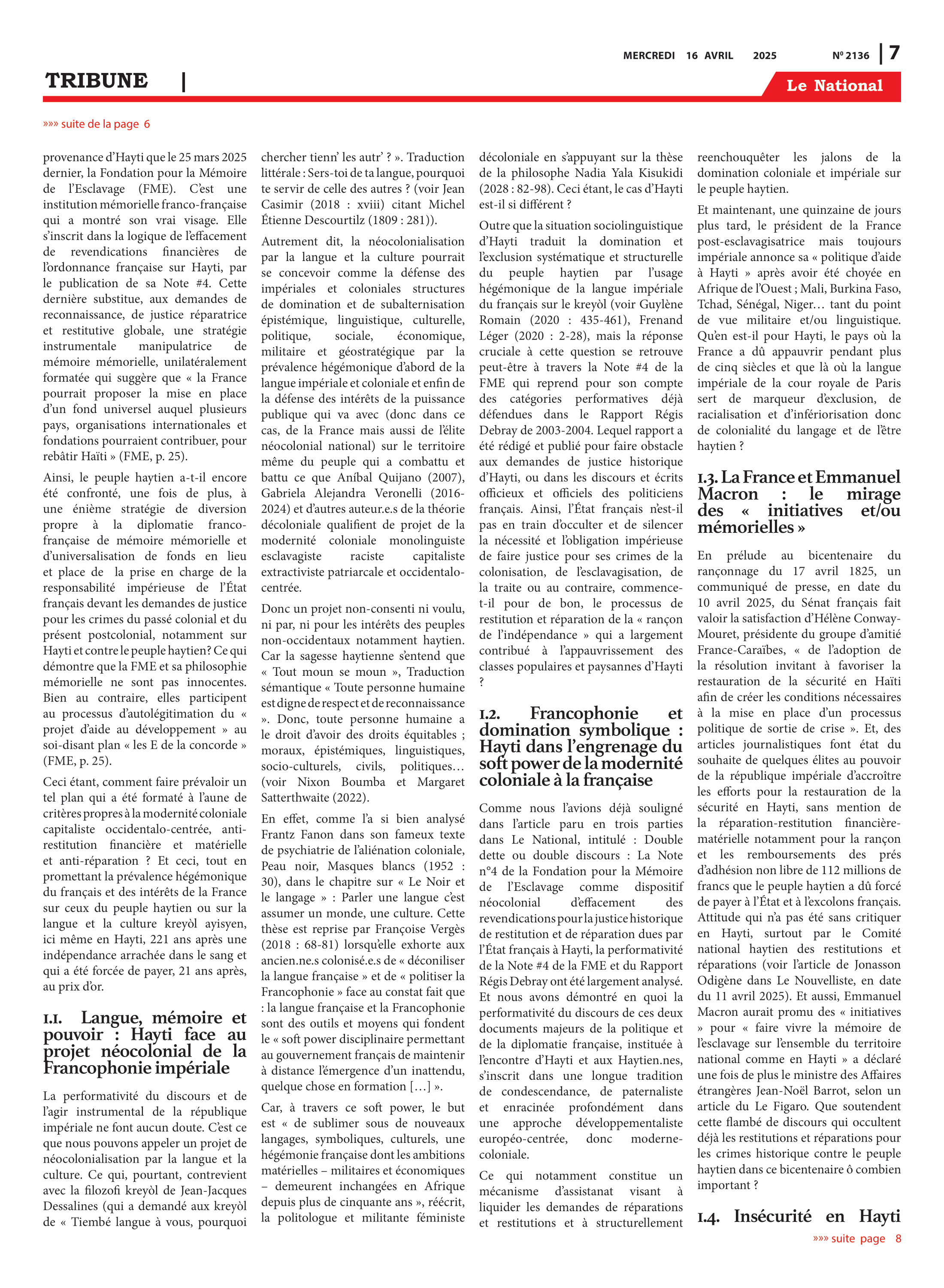 Page 7 de l'édition 2136