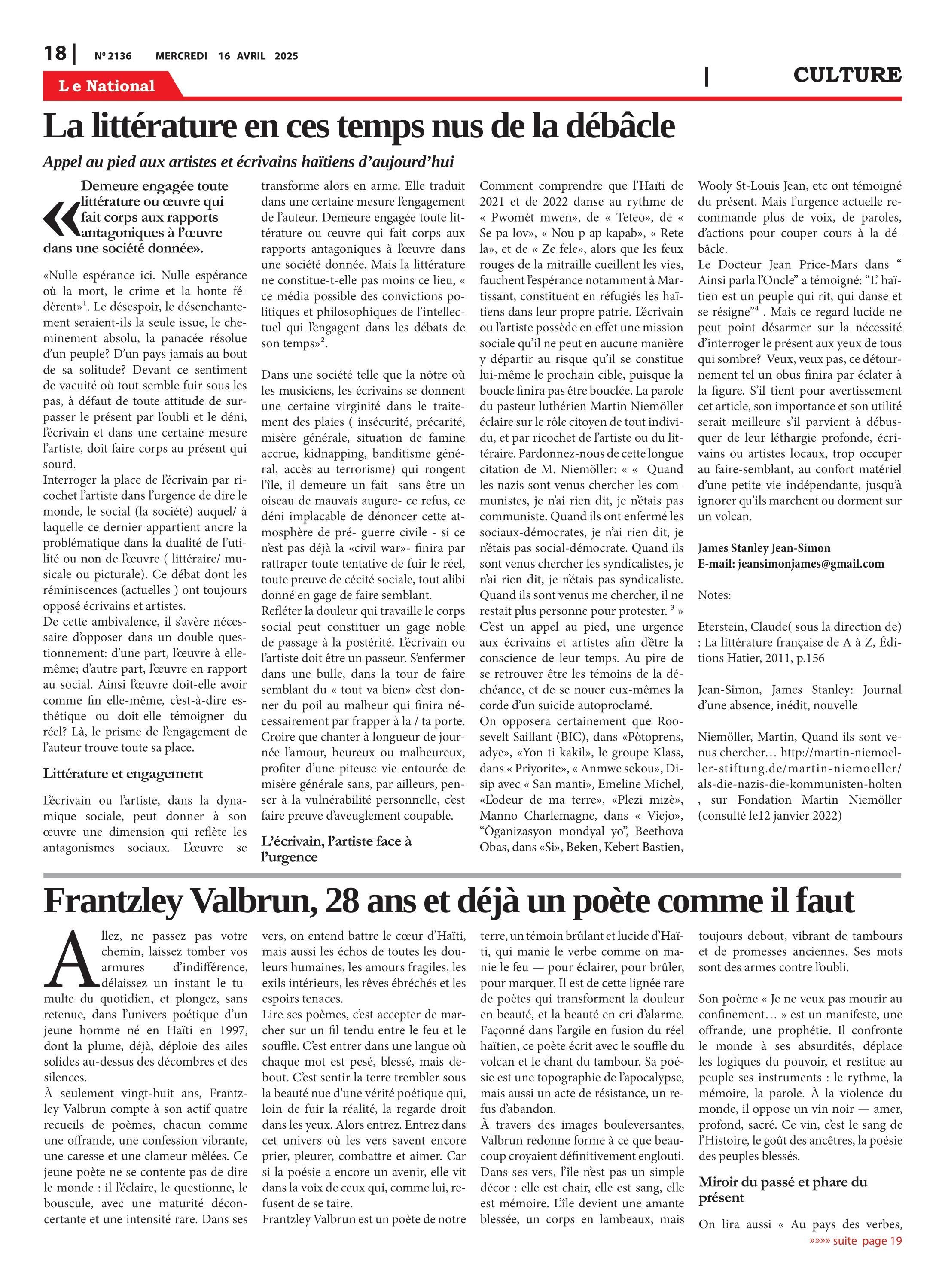 Page 18 de l'édition 2136