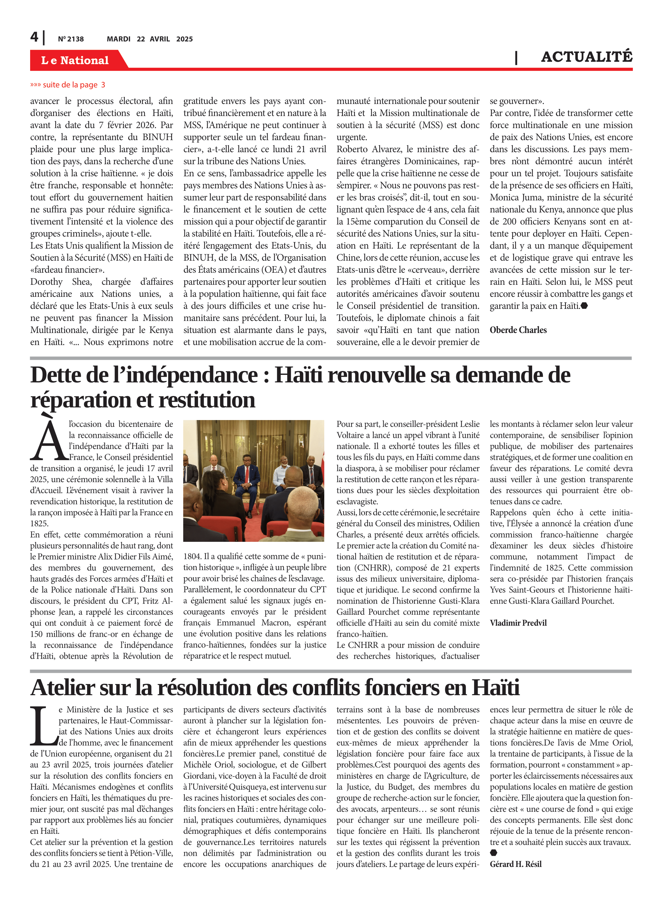 Page 4 de l'édition 2138