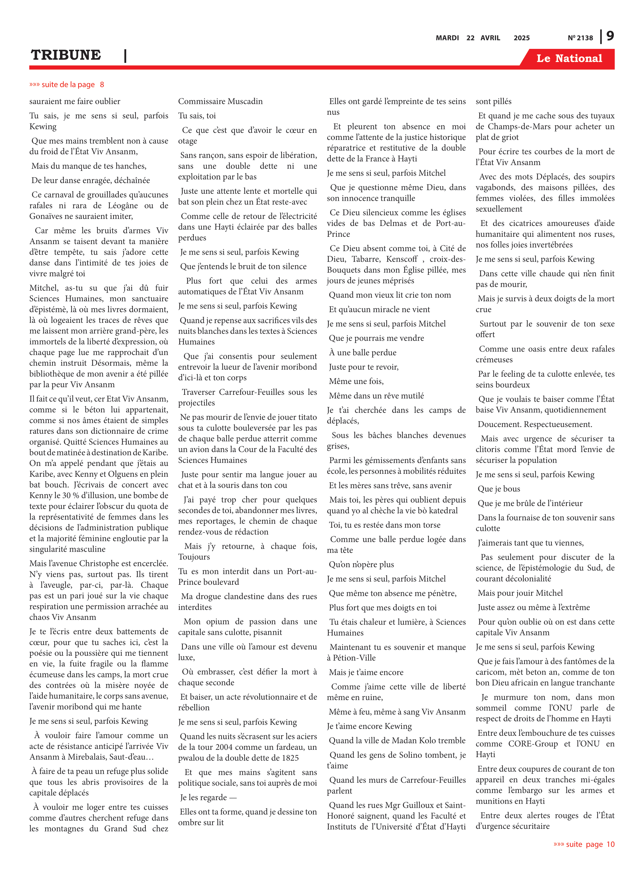 Page 9 de l'édition 2138