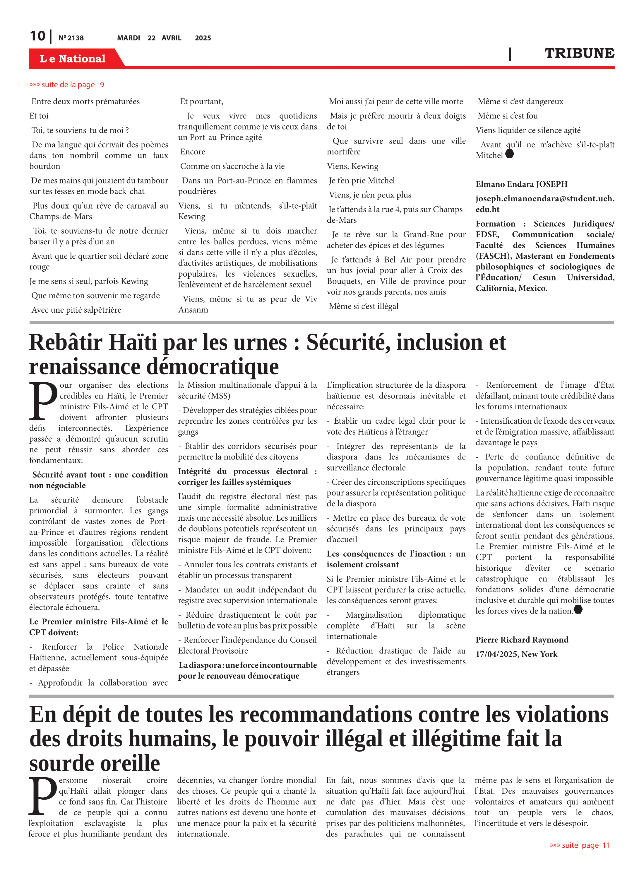 Page 10 de l'édition 2138