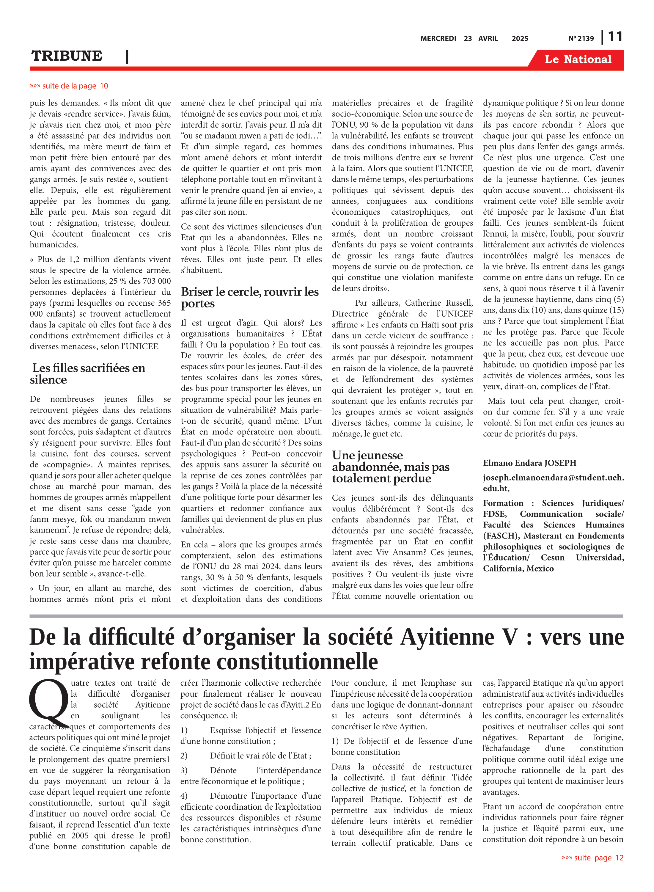 Page 11 de l'édition 2139
