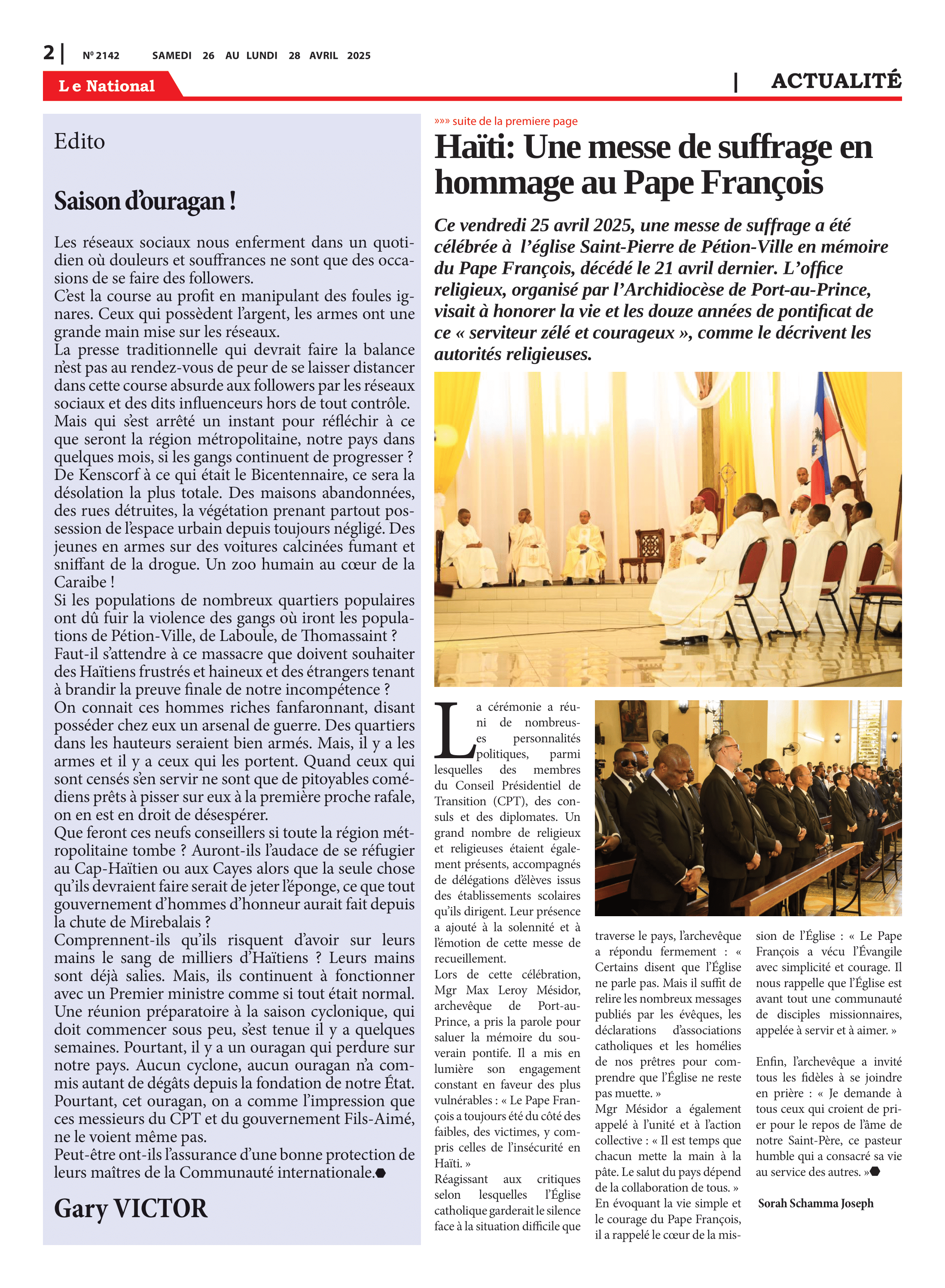 Page 2 de l'édition 2142