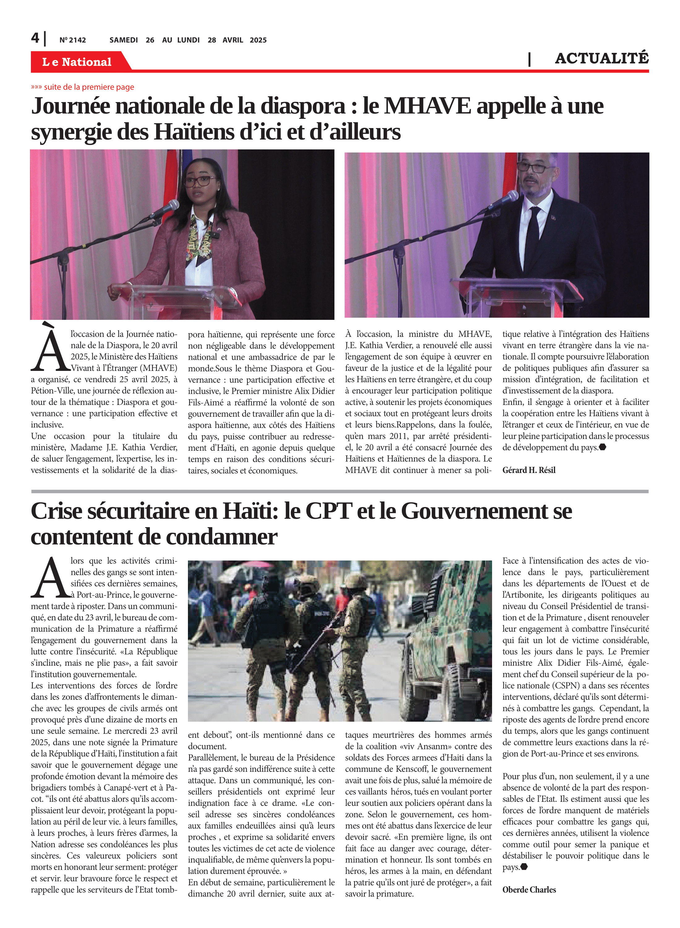 Page 4 de l'édition 2142