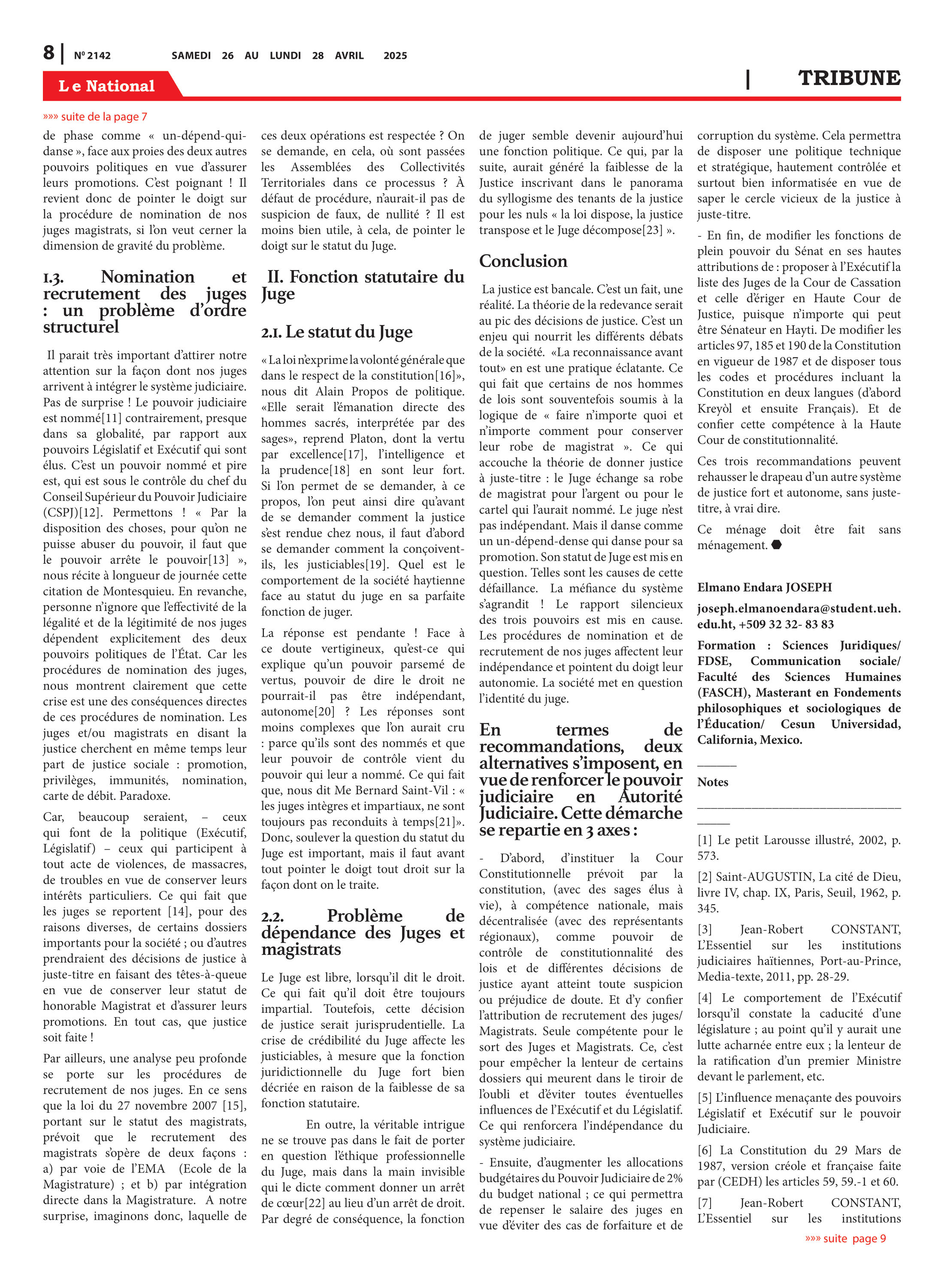 Page 8 de l'édition 2142