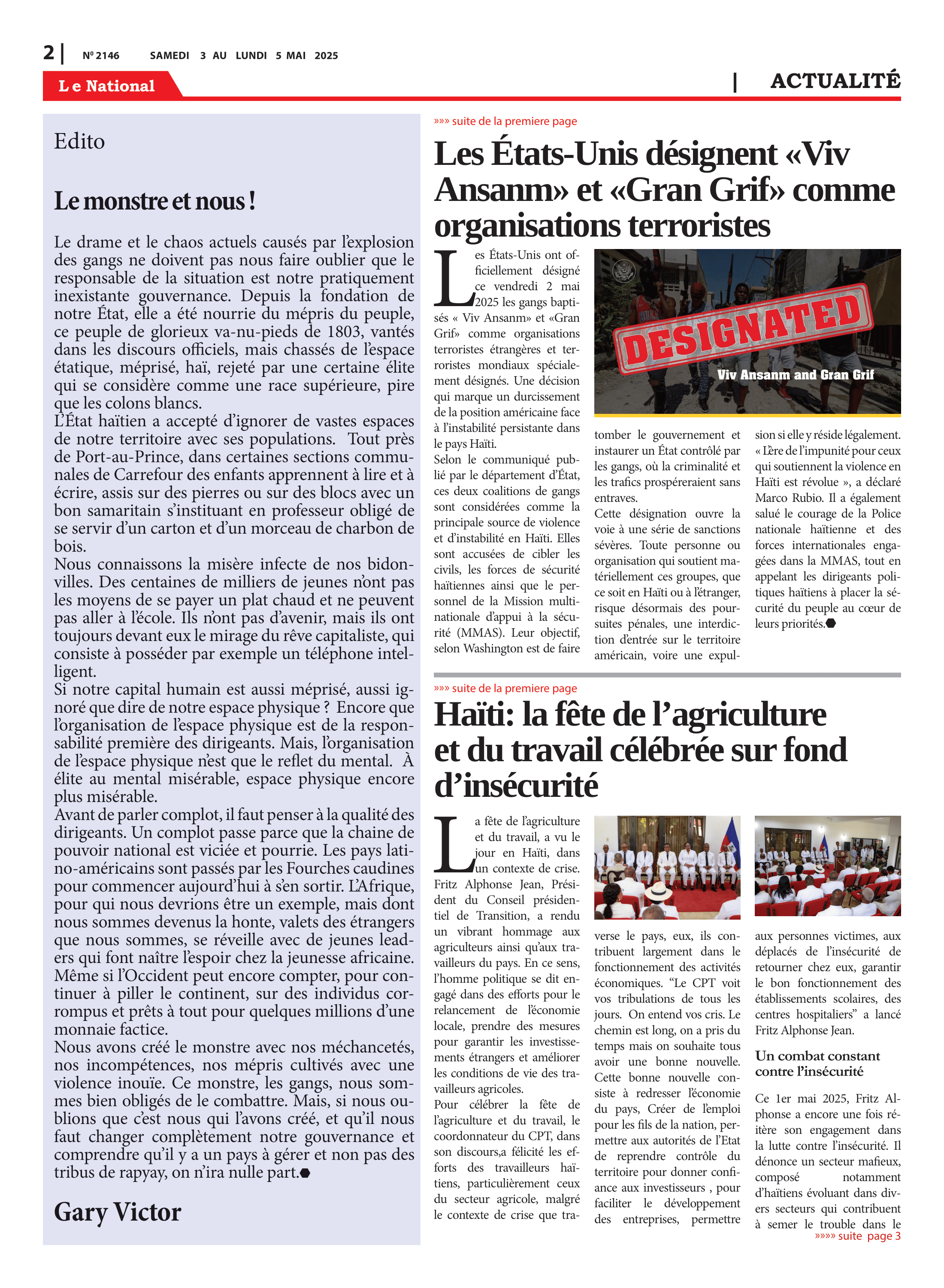 Page 2 de l'édition 2146