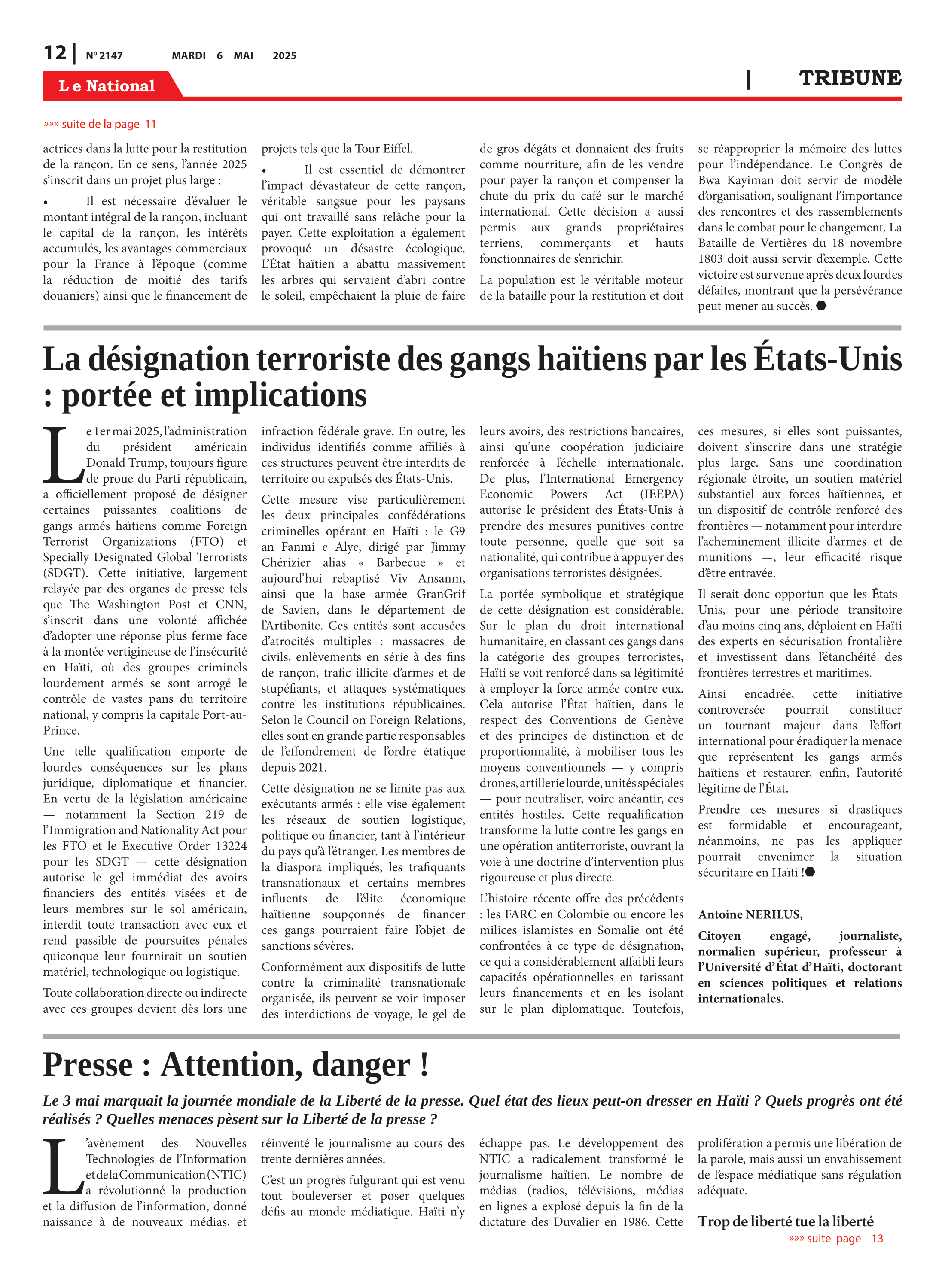 Page 12 de l'édition 2147