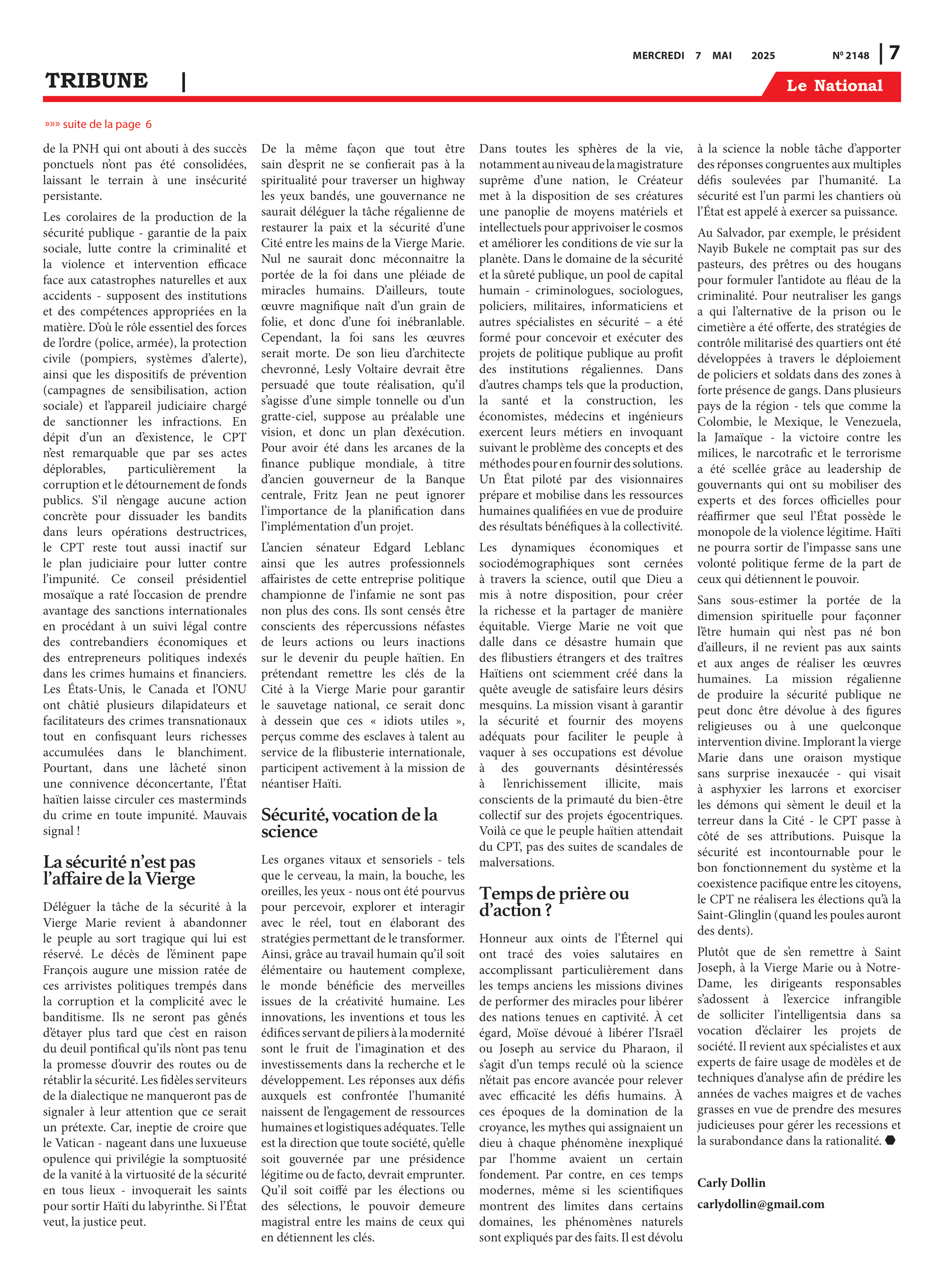 Page 7 de l'édition 2148