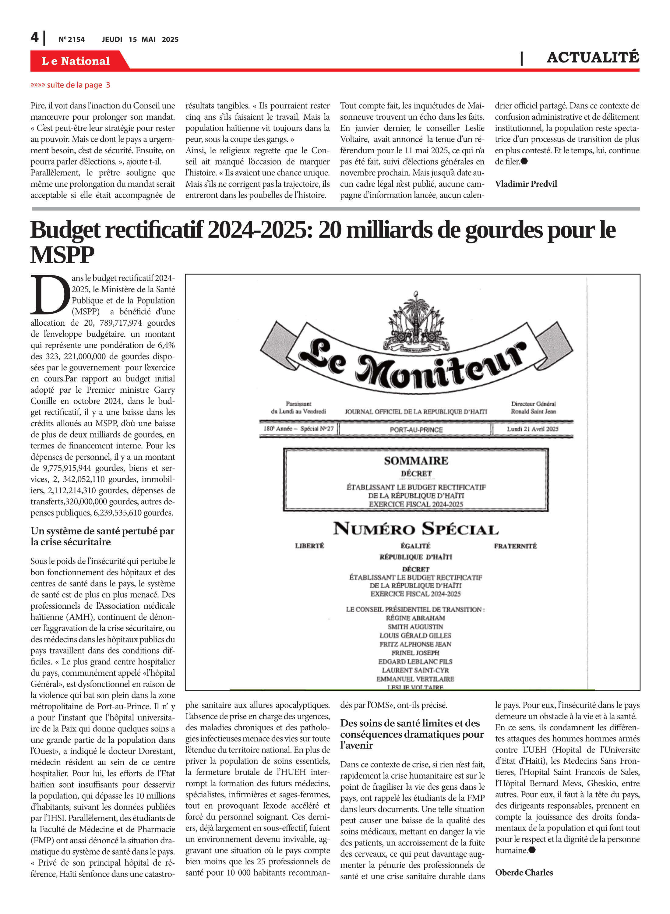 Page 4 de l'édition 2154