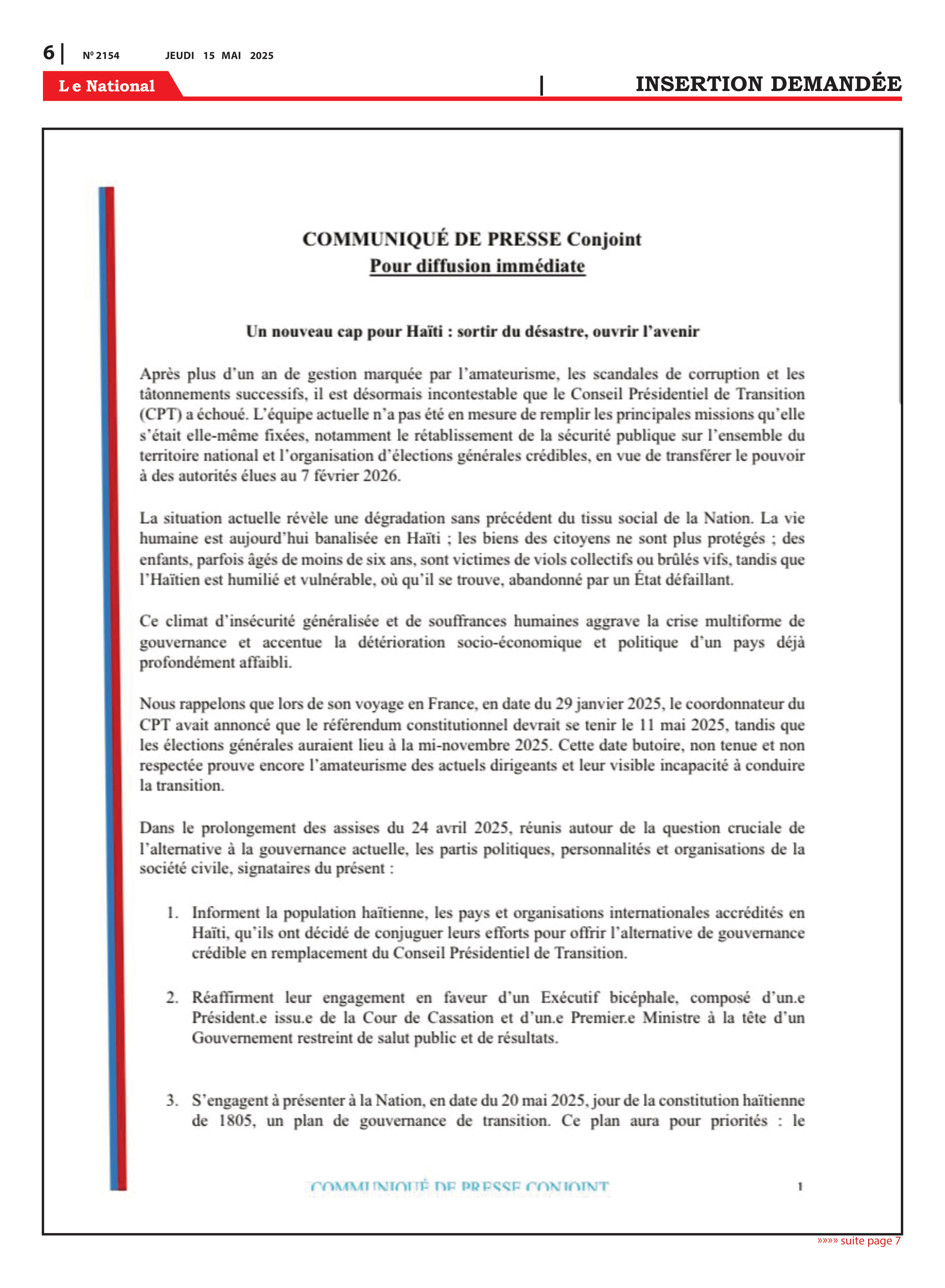 Page 6 de l'édition 2154