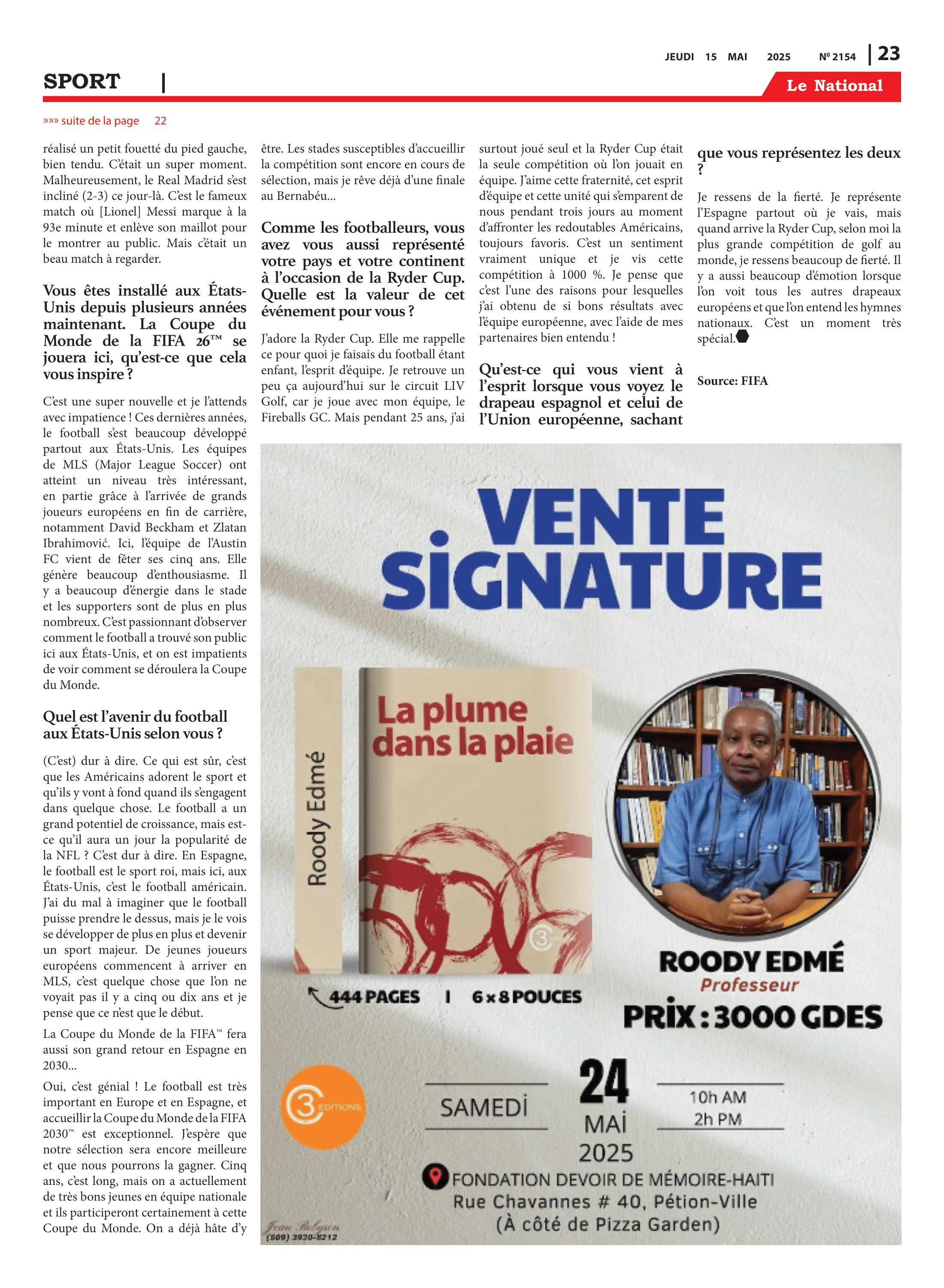 Page 23 de l'édition 2154