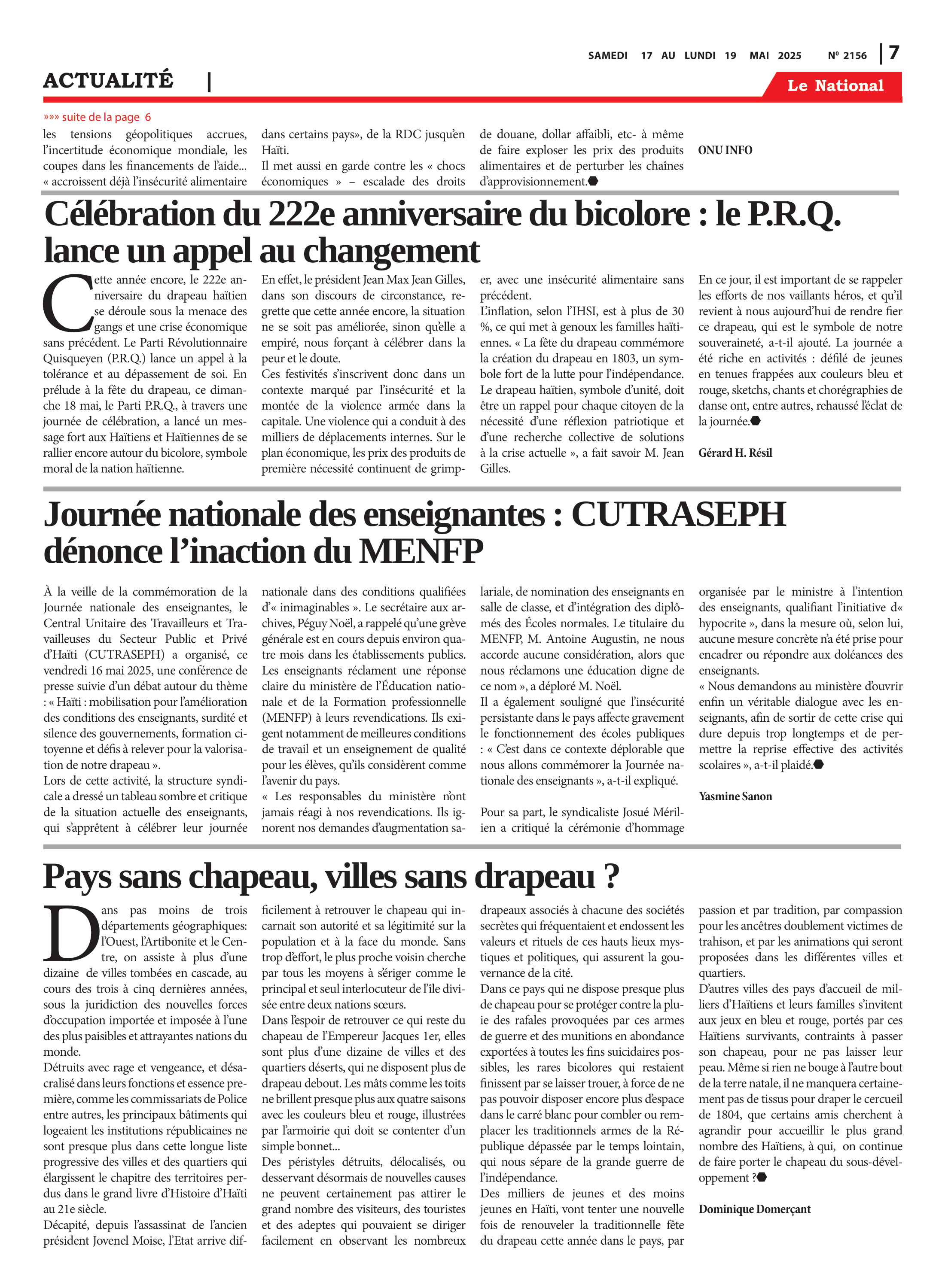 Page 7 de l'édition 2156