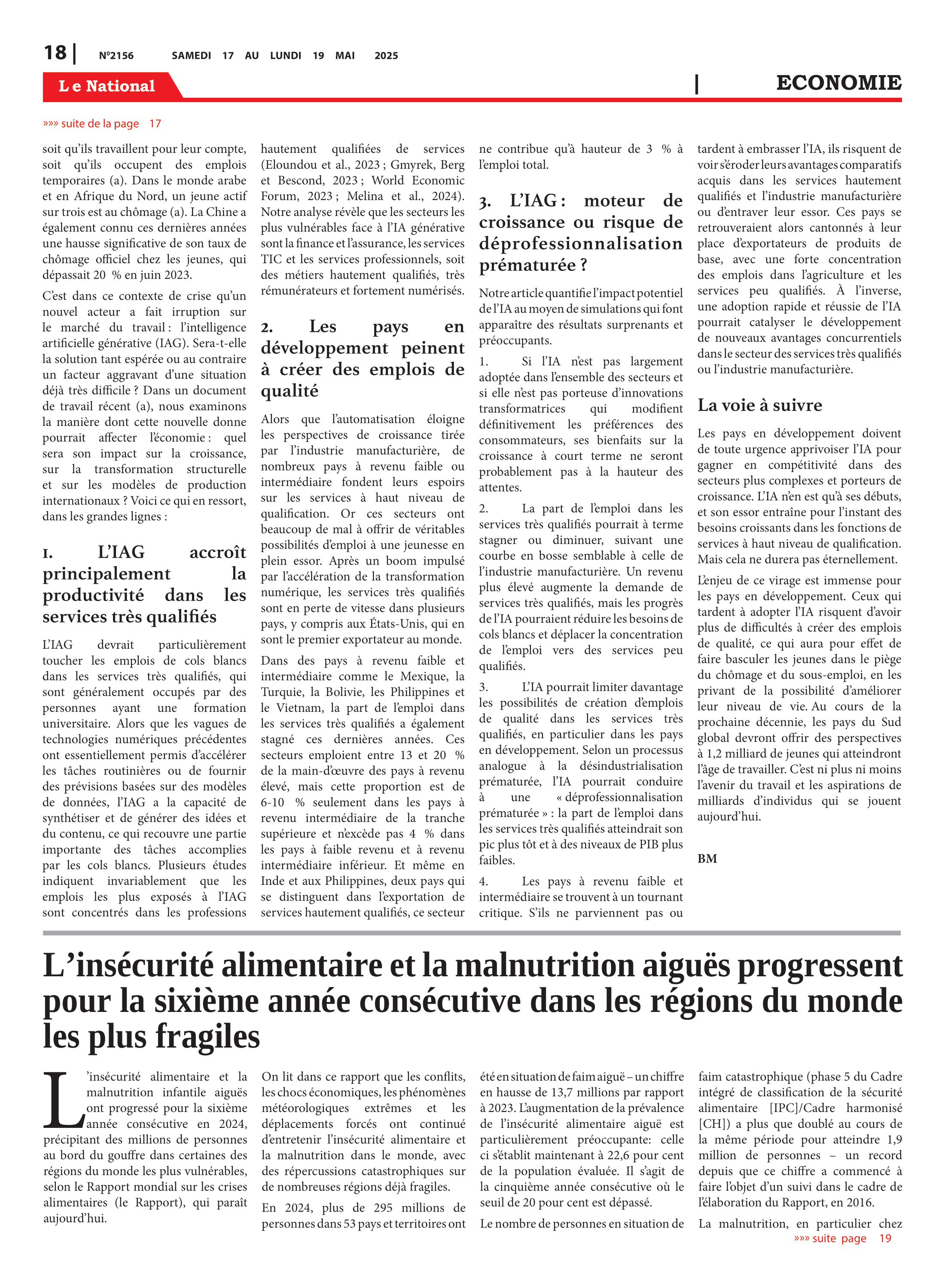 Page 18 de l'édition 2156