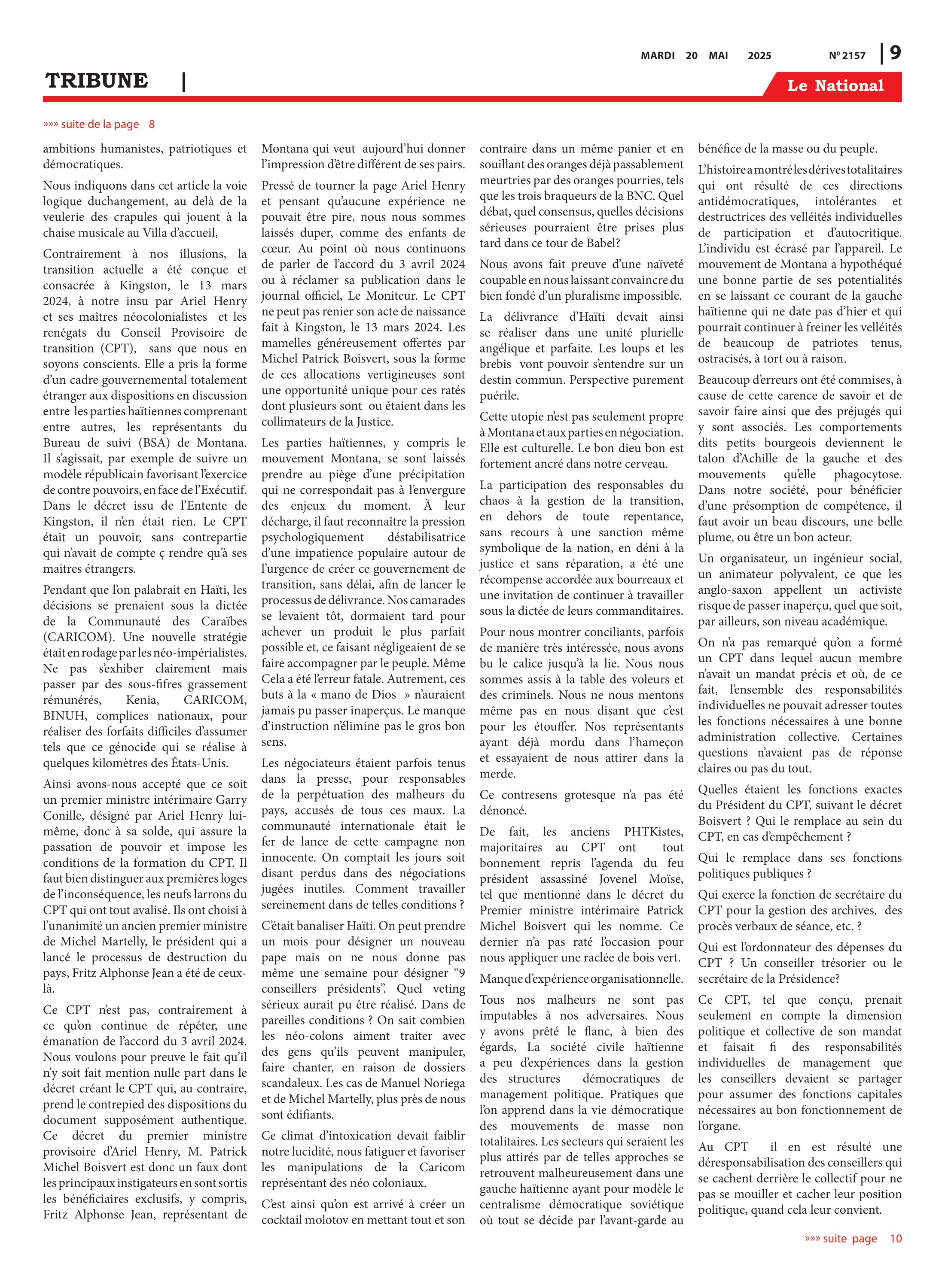 Page 9 de l'édition 2157