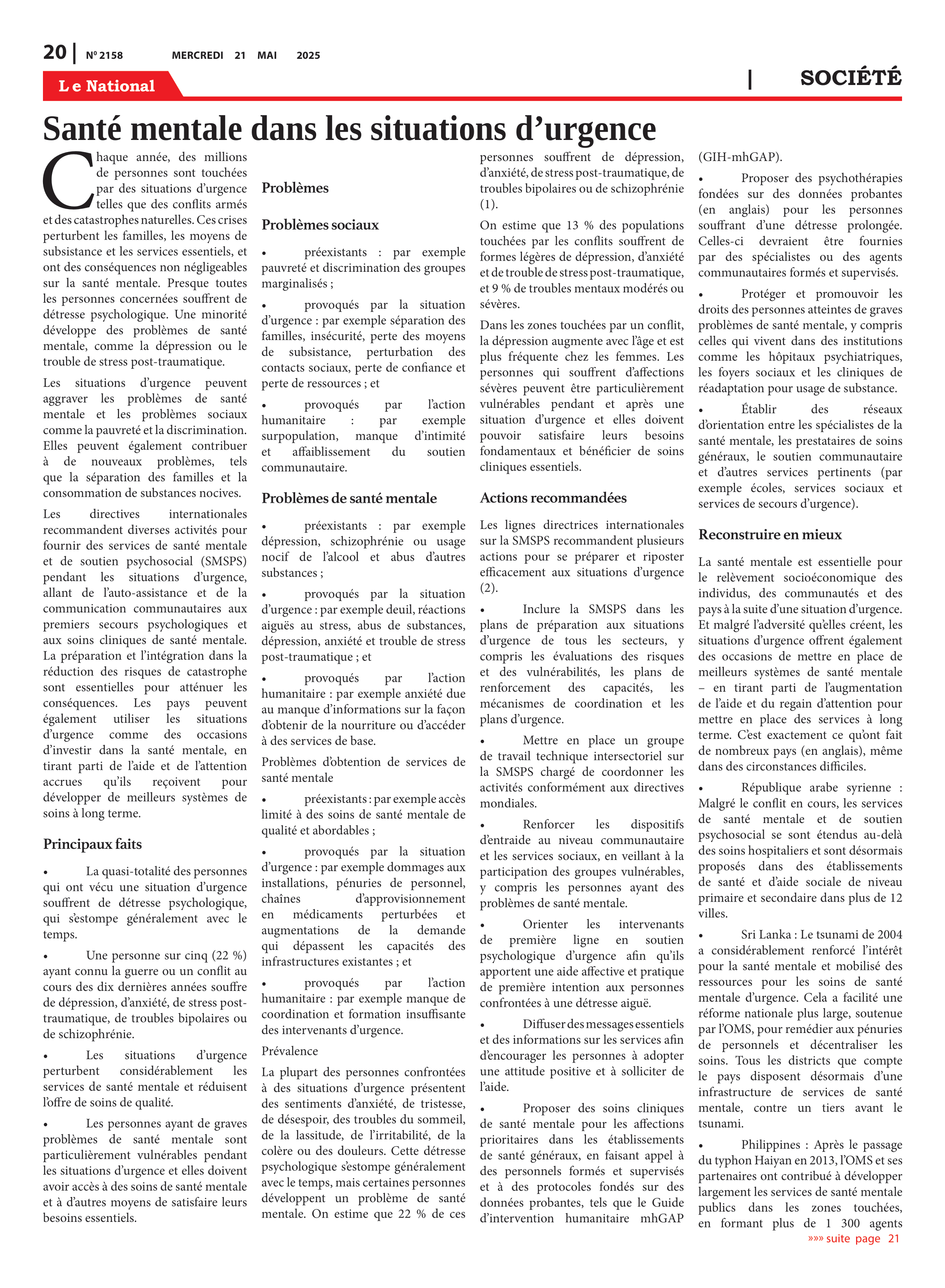 Page 20 de l'édition 2158