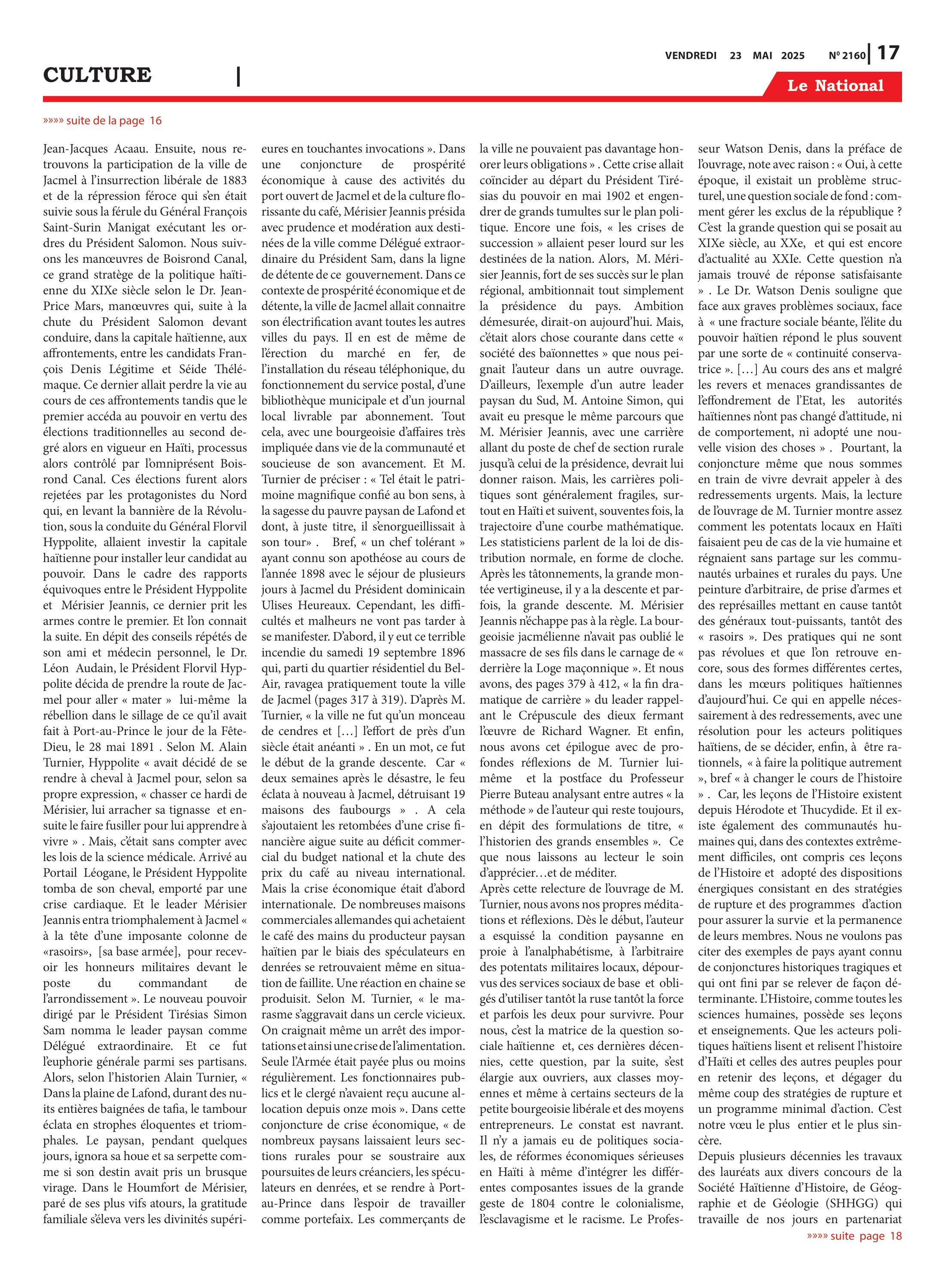 Page 17 de l'édition 2160