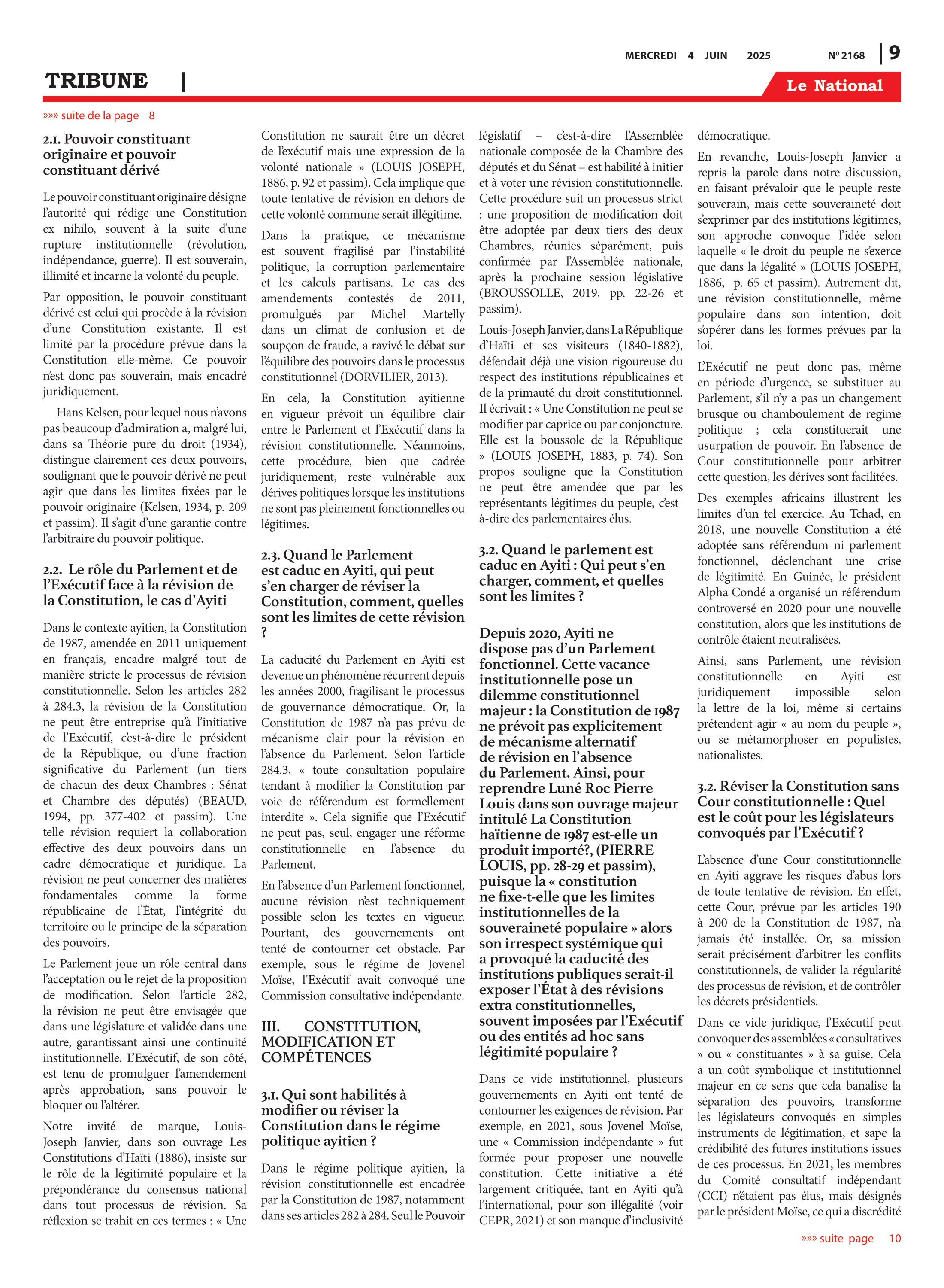 Page 9 de l'édition 2168