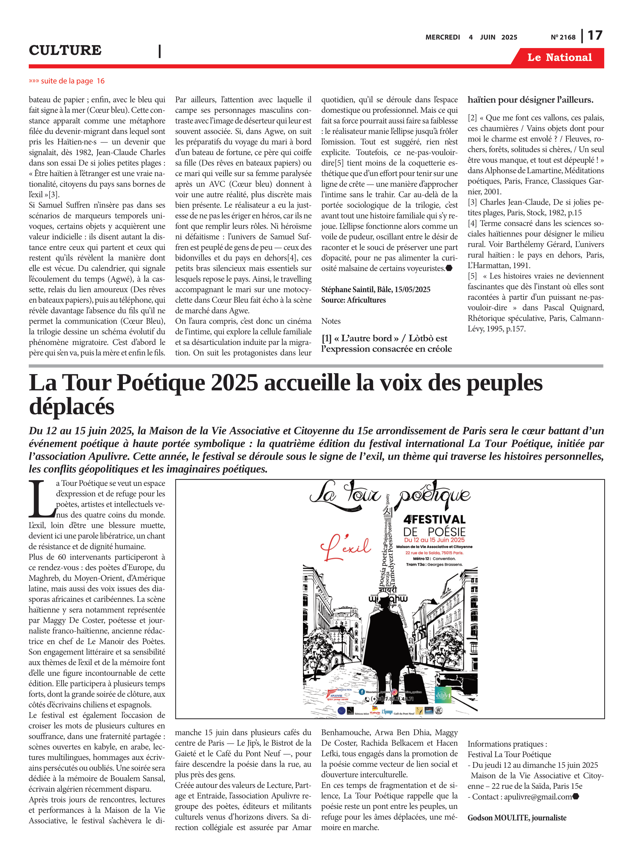 Page 17 de l'édition 2168