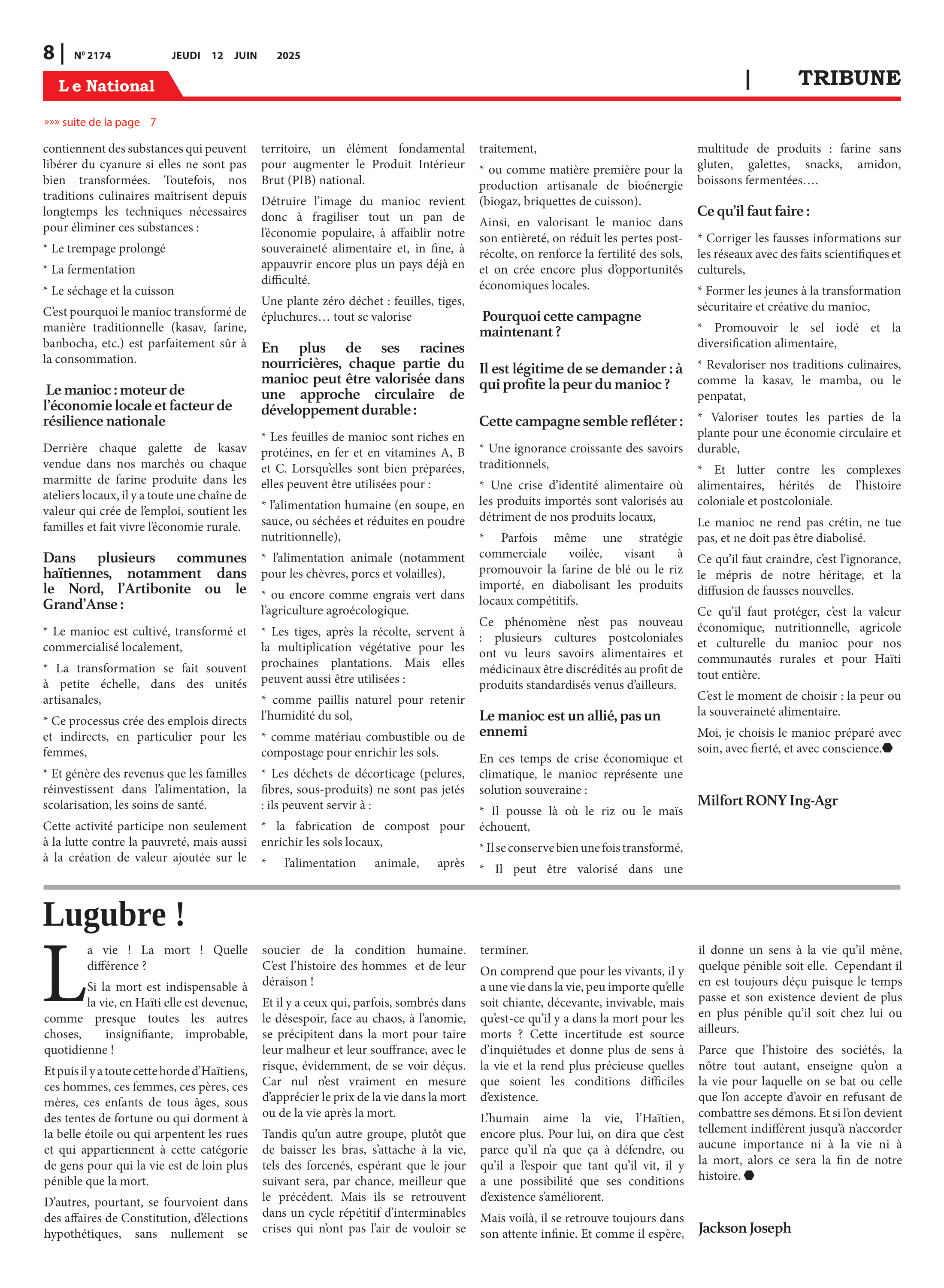 Page 8 de l'édition 2174