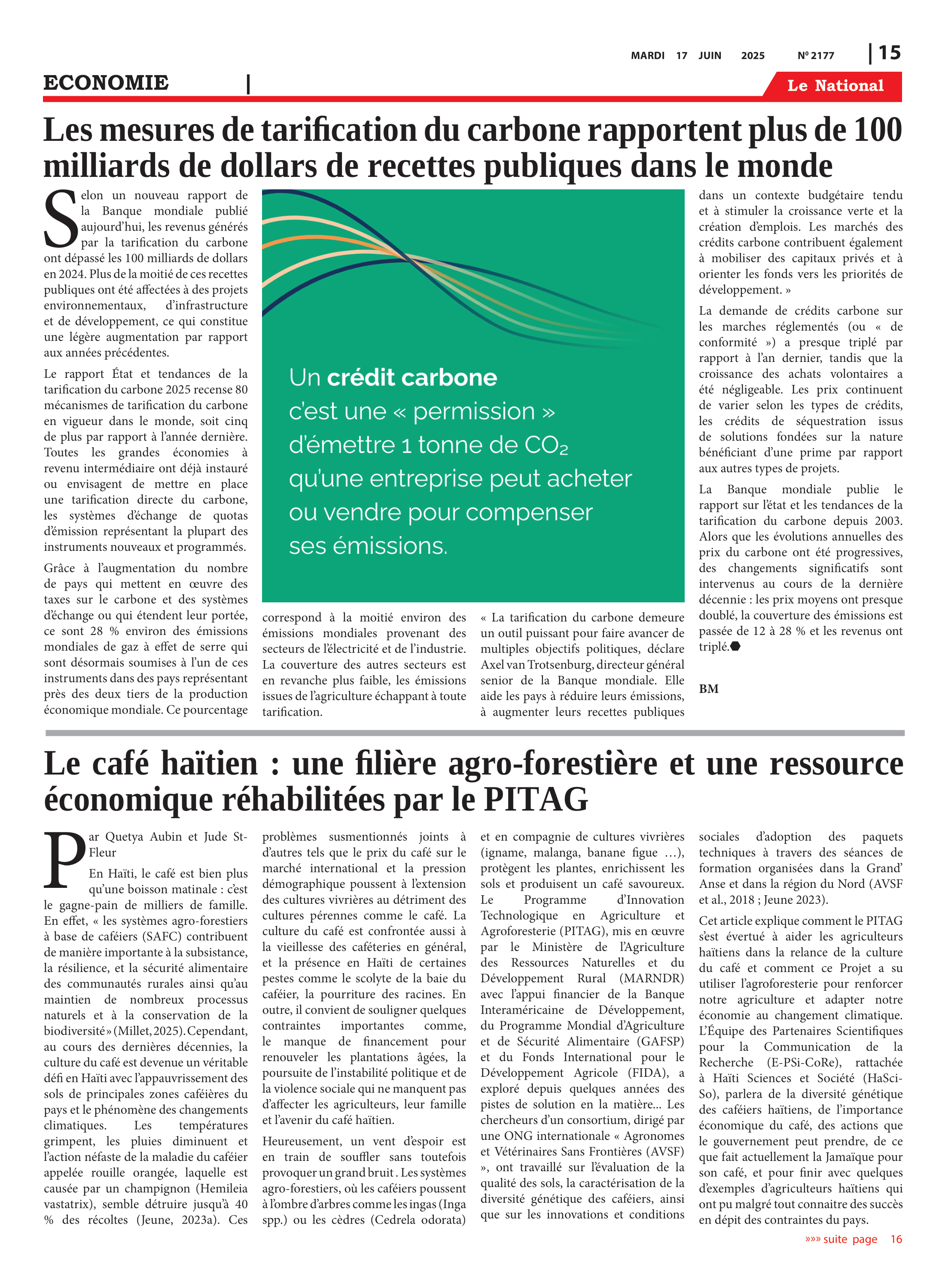Page 15 de l'édition 2177