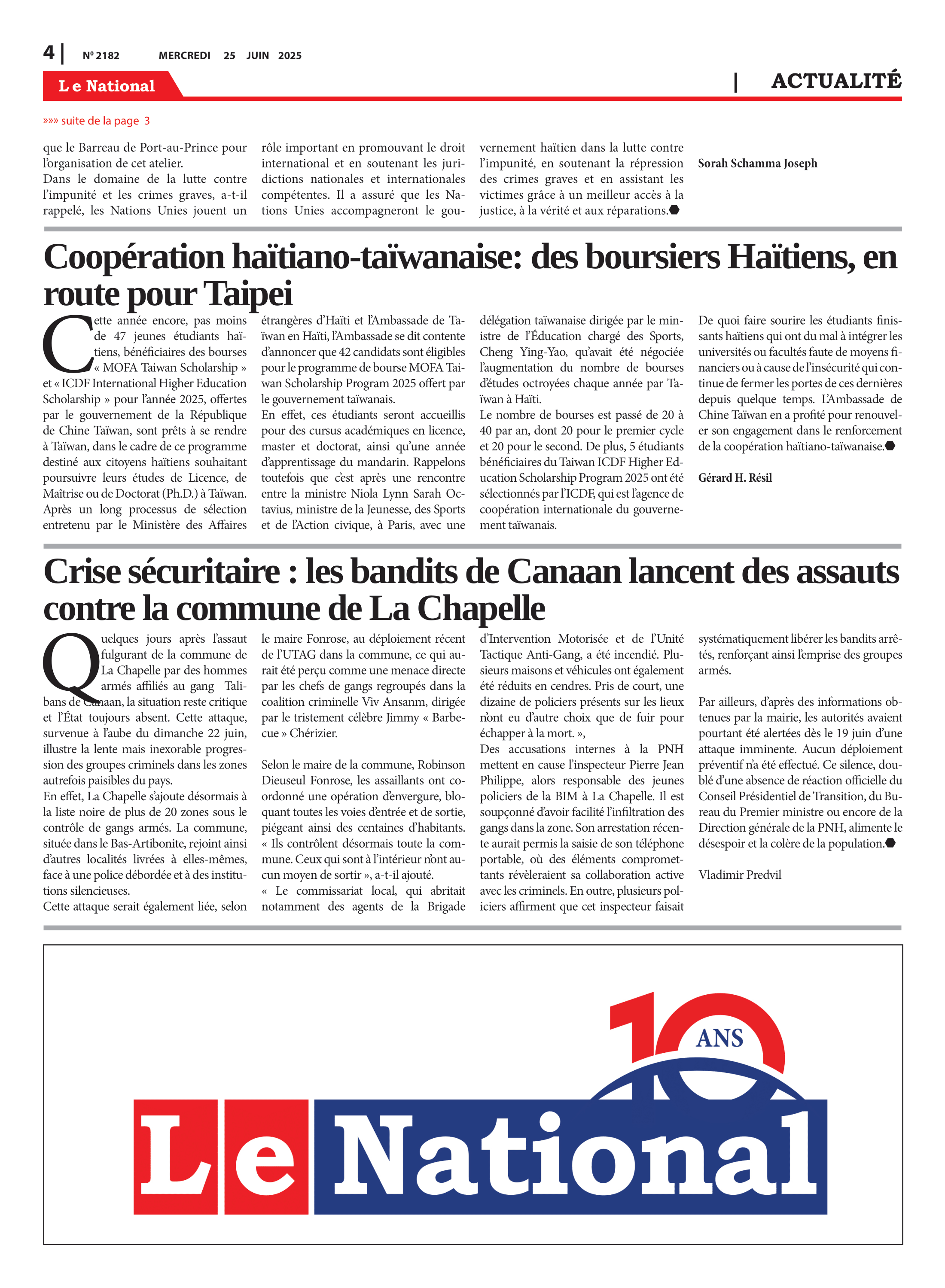 Page 4 de l'édition 2182