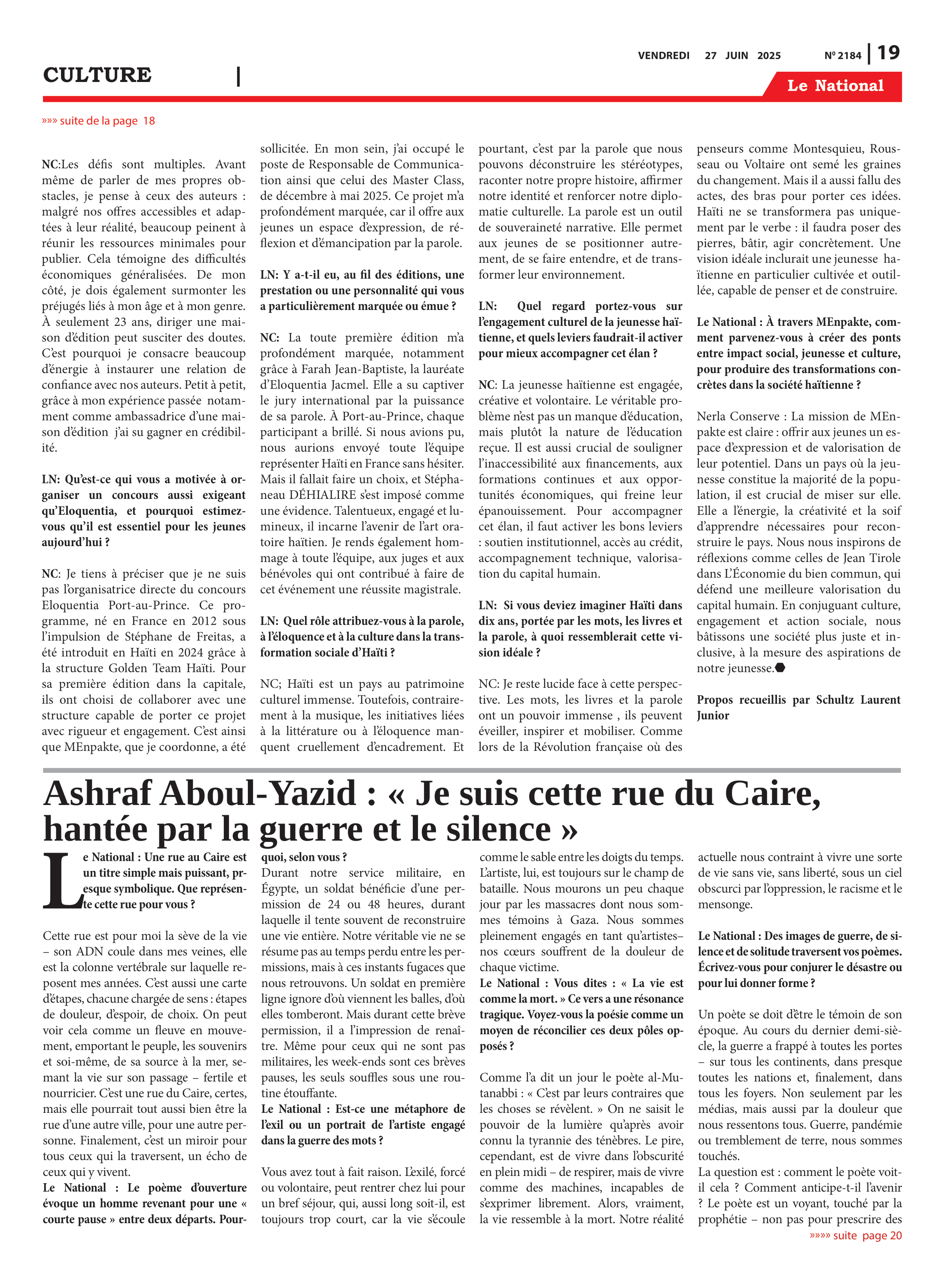 Page 19 de l'édition 2184